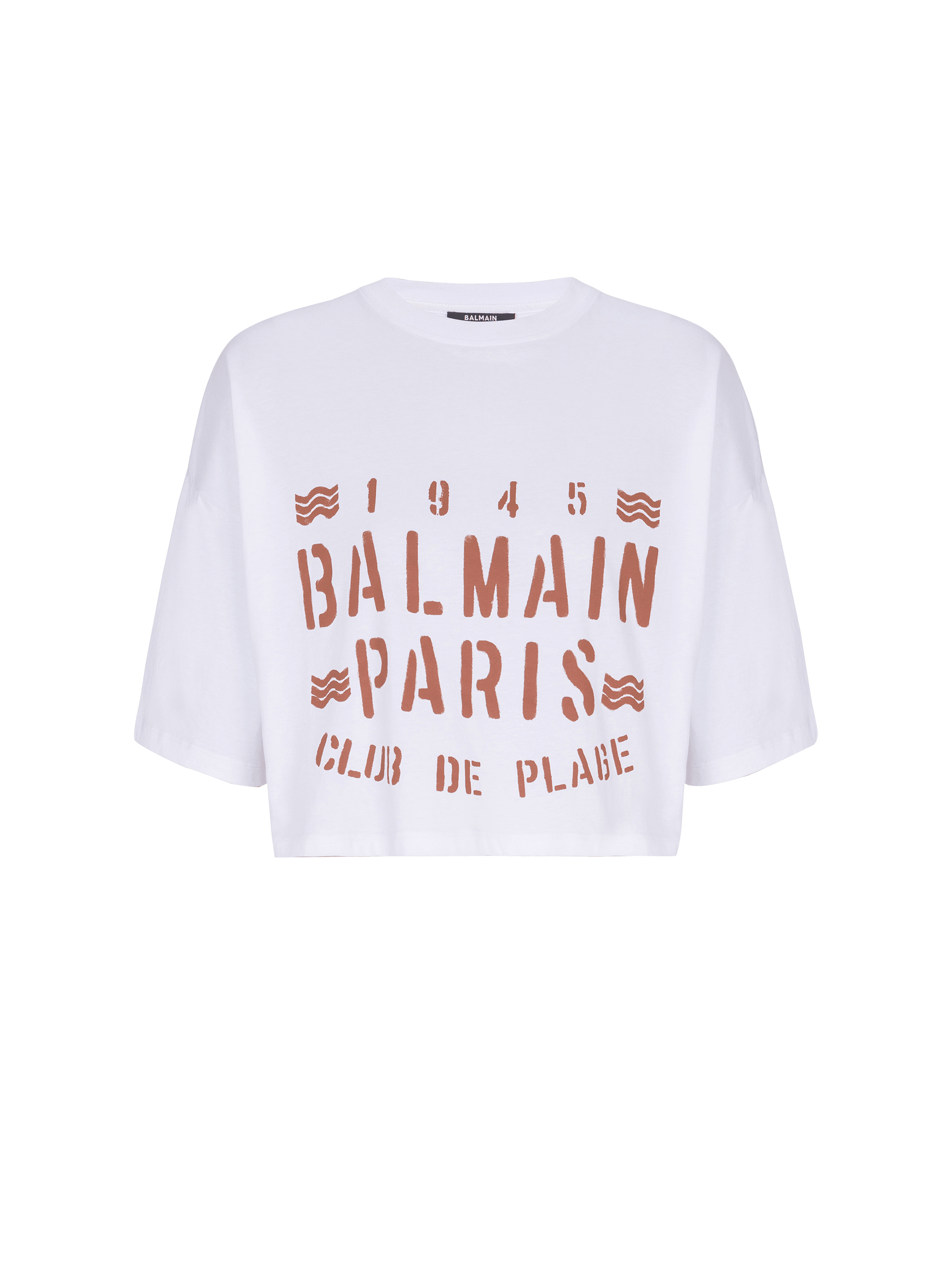 T-shirt with Balmain Plage print