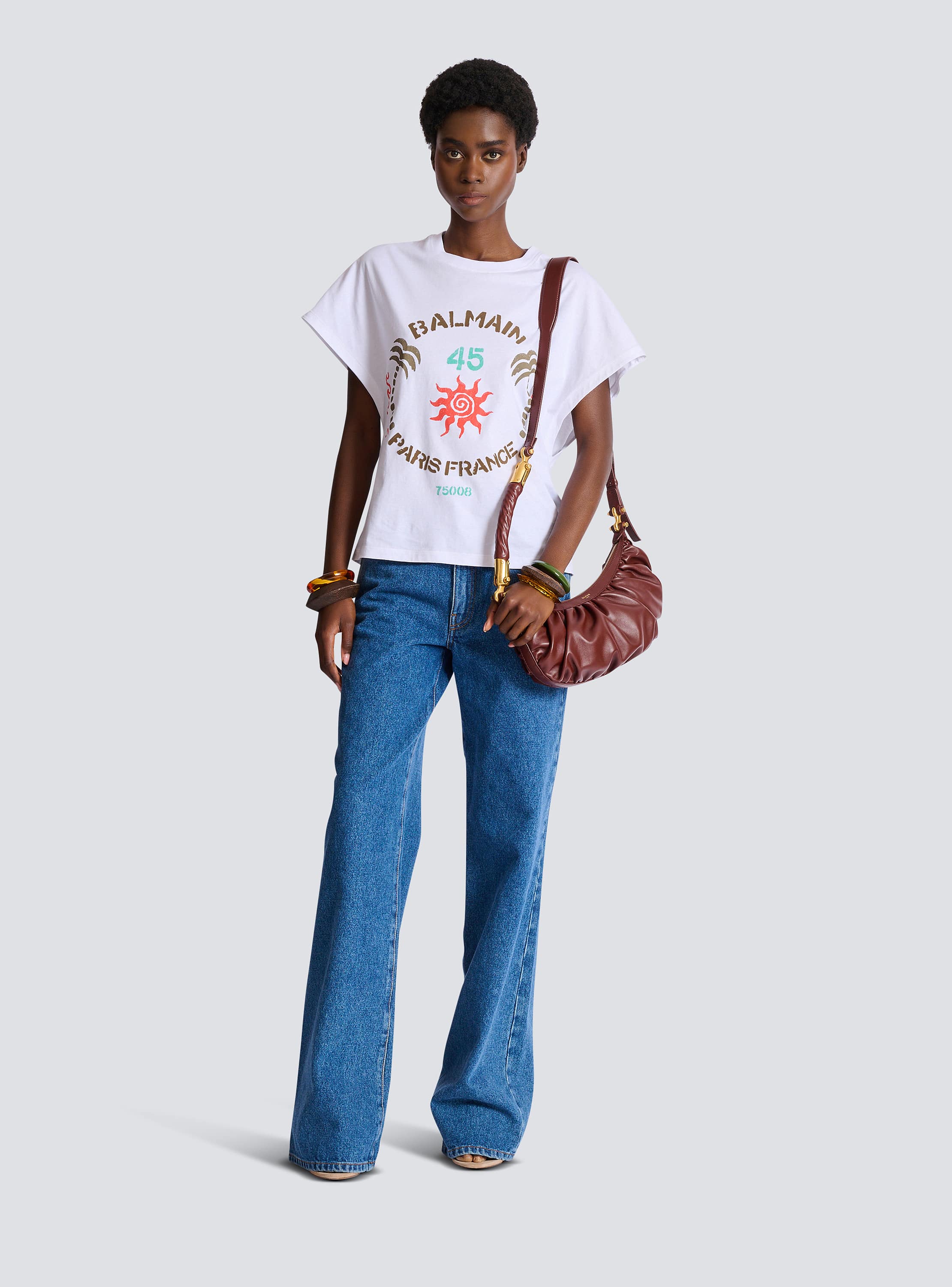 T-shirt with Balmain Club print