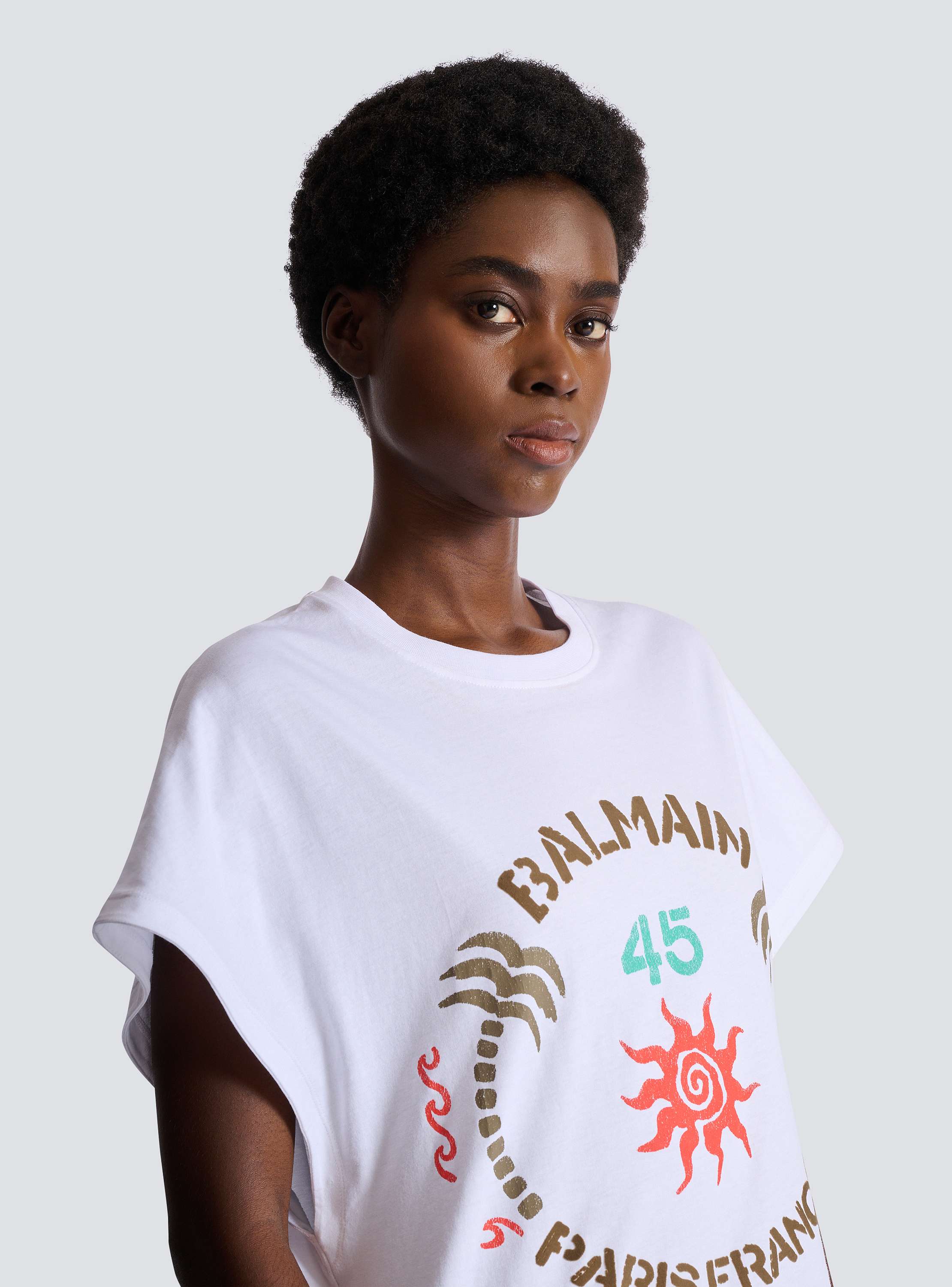 T-shirt with Balmain Club print