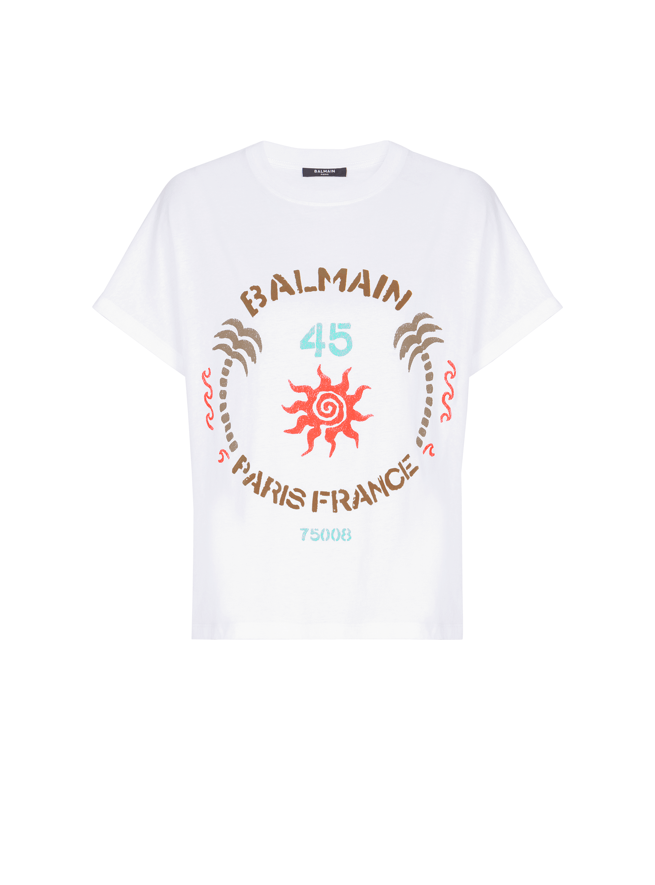 T-shirt with Balmain Club print