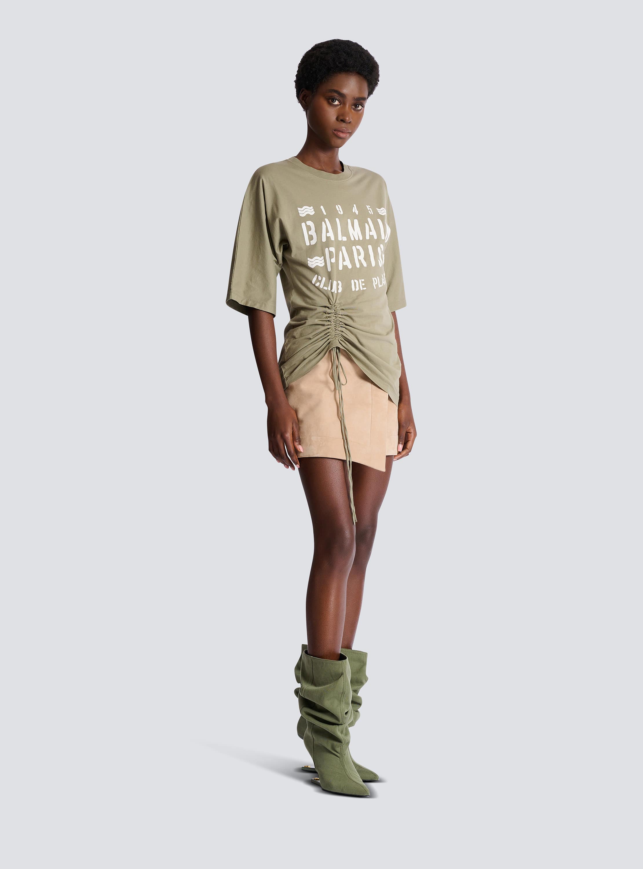 T-shirt with Balmain Club print