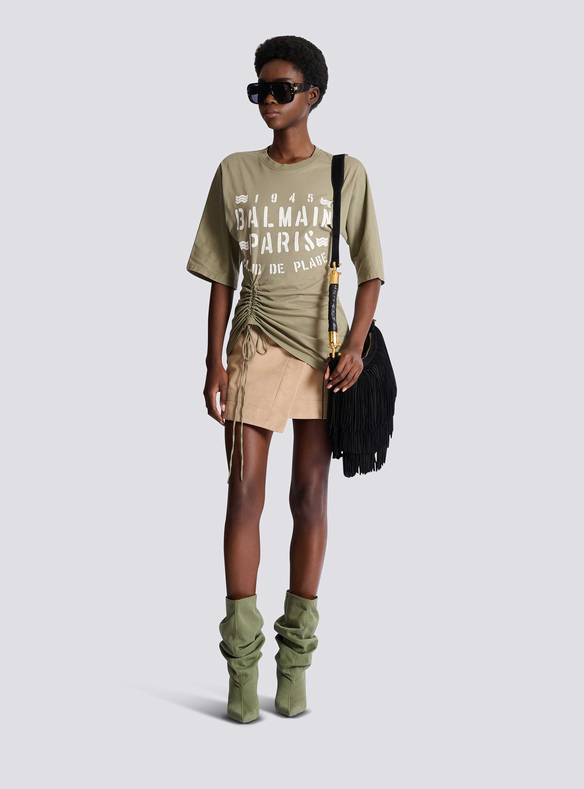 T-shirt with Balmain Club print