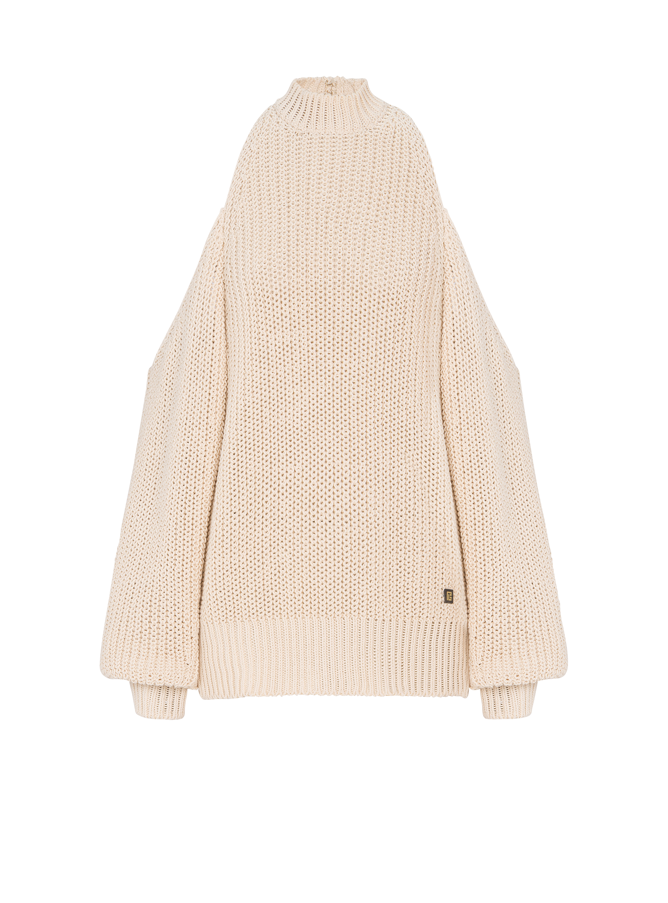 Schulterfreier Baumwollpullover