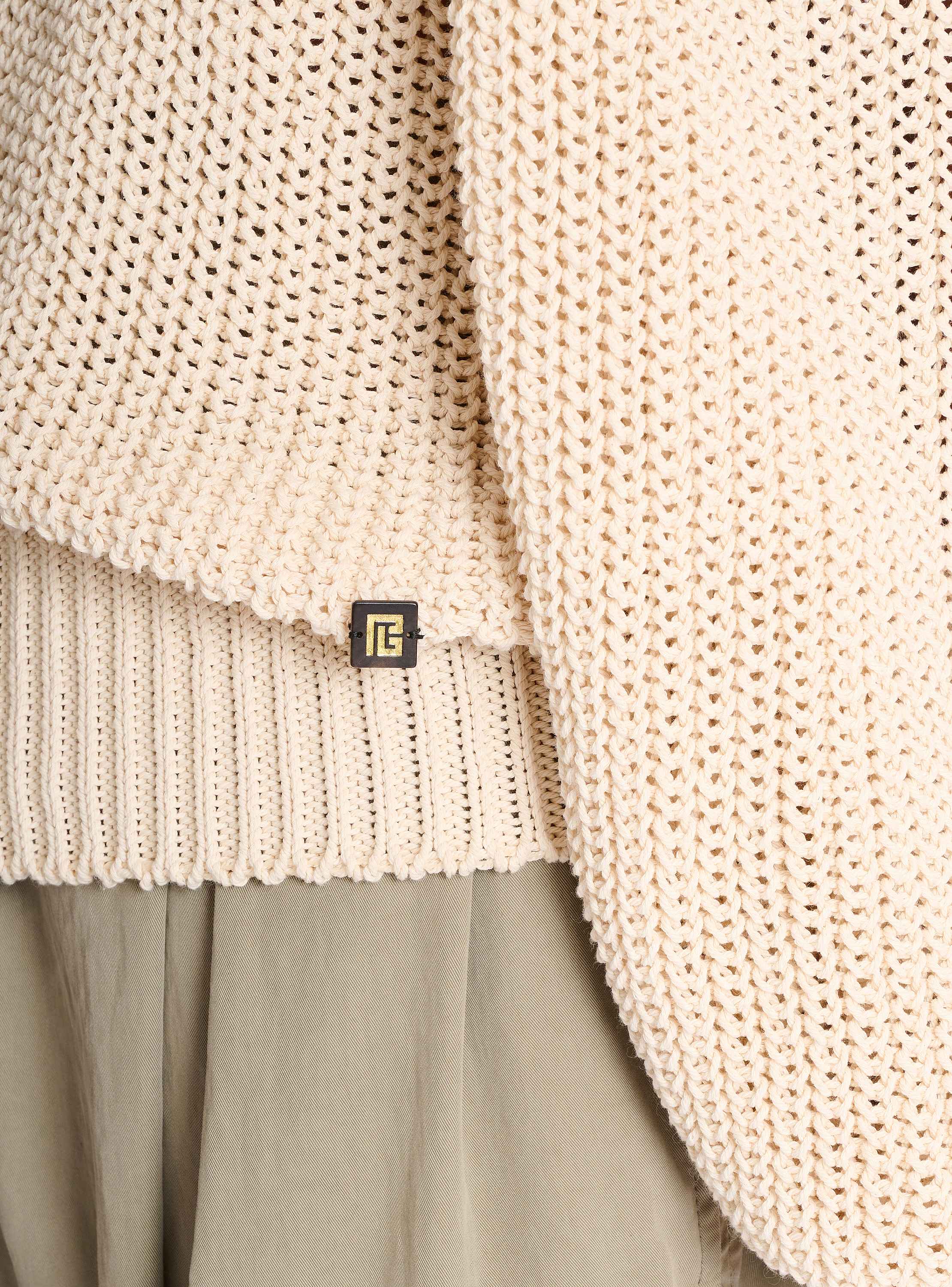 Schulterfreier Baumwollpullover