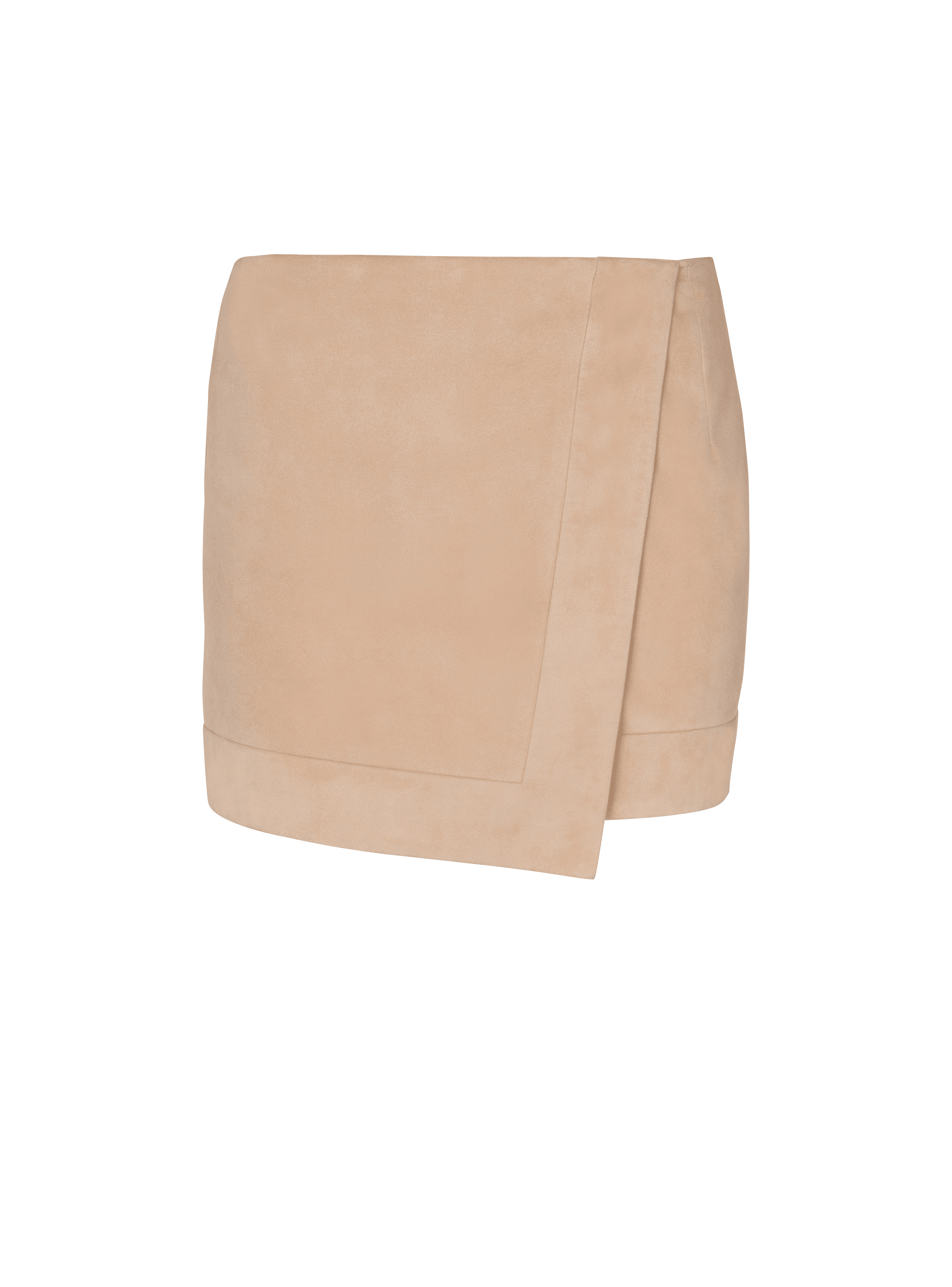 Suede wrap skirt