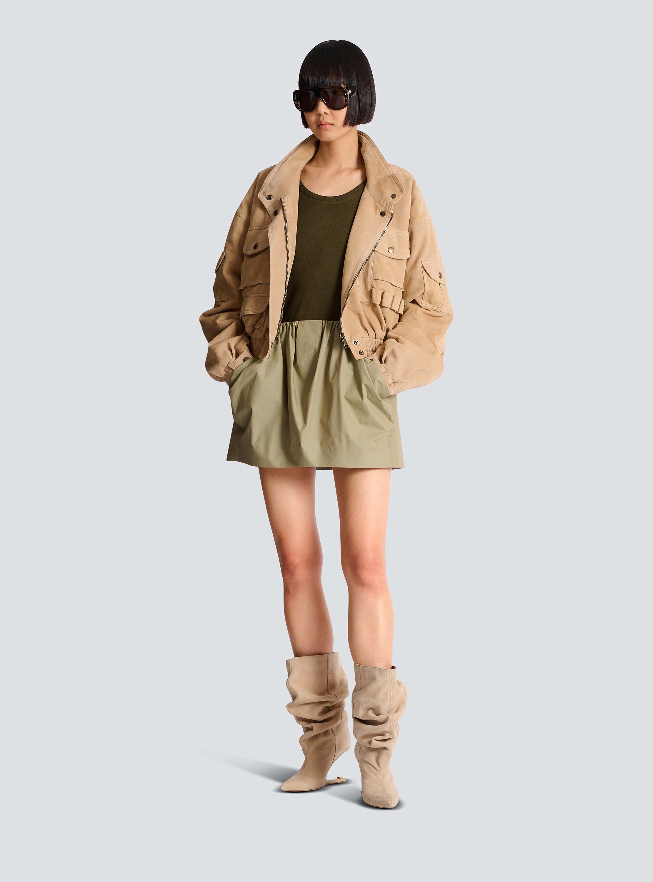 Cotton poplin balloon skirt