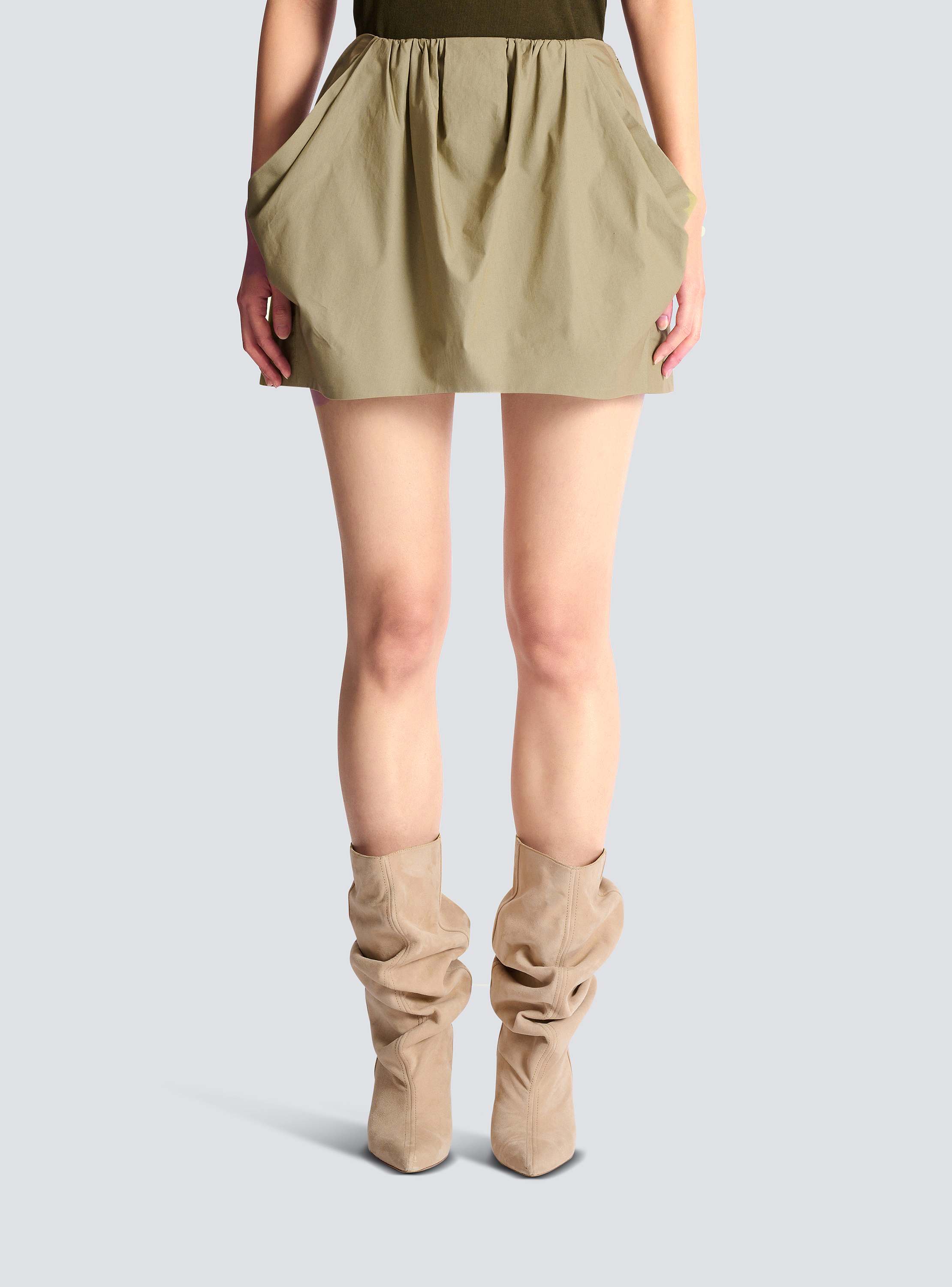 Cotton poplin balloon skirt