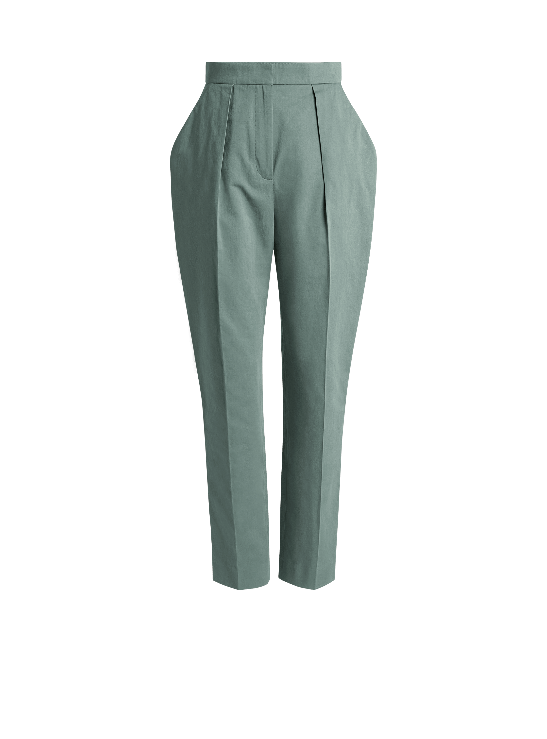 Pantalon taille haute en coton