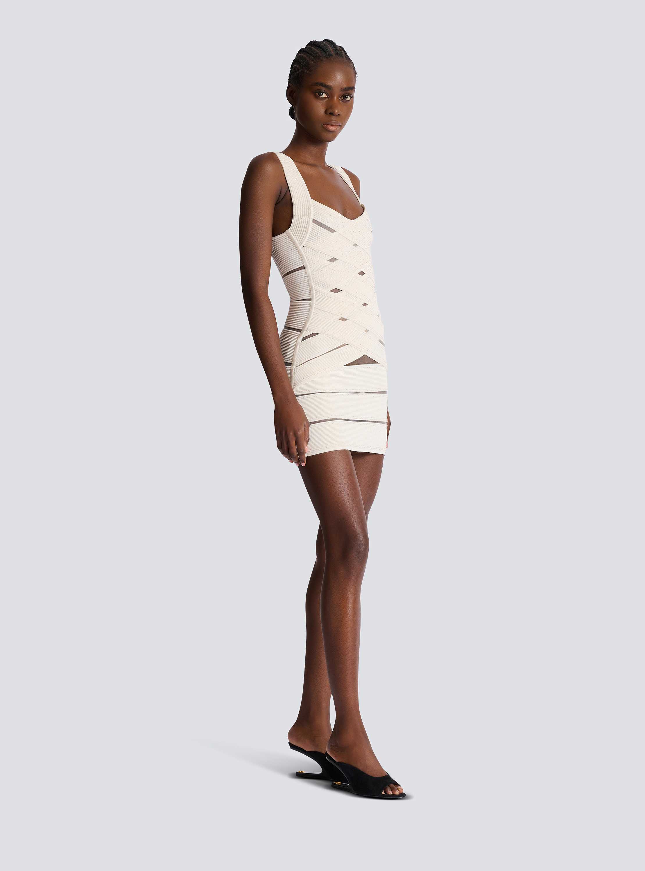 Mesh knit bodycon dress