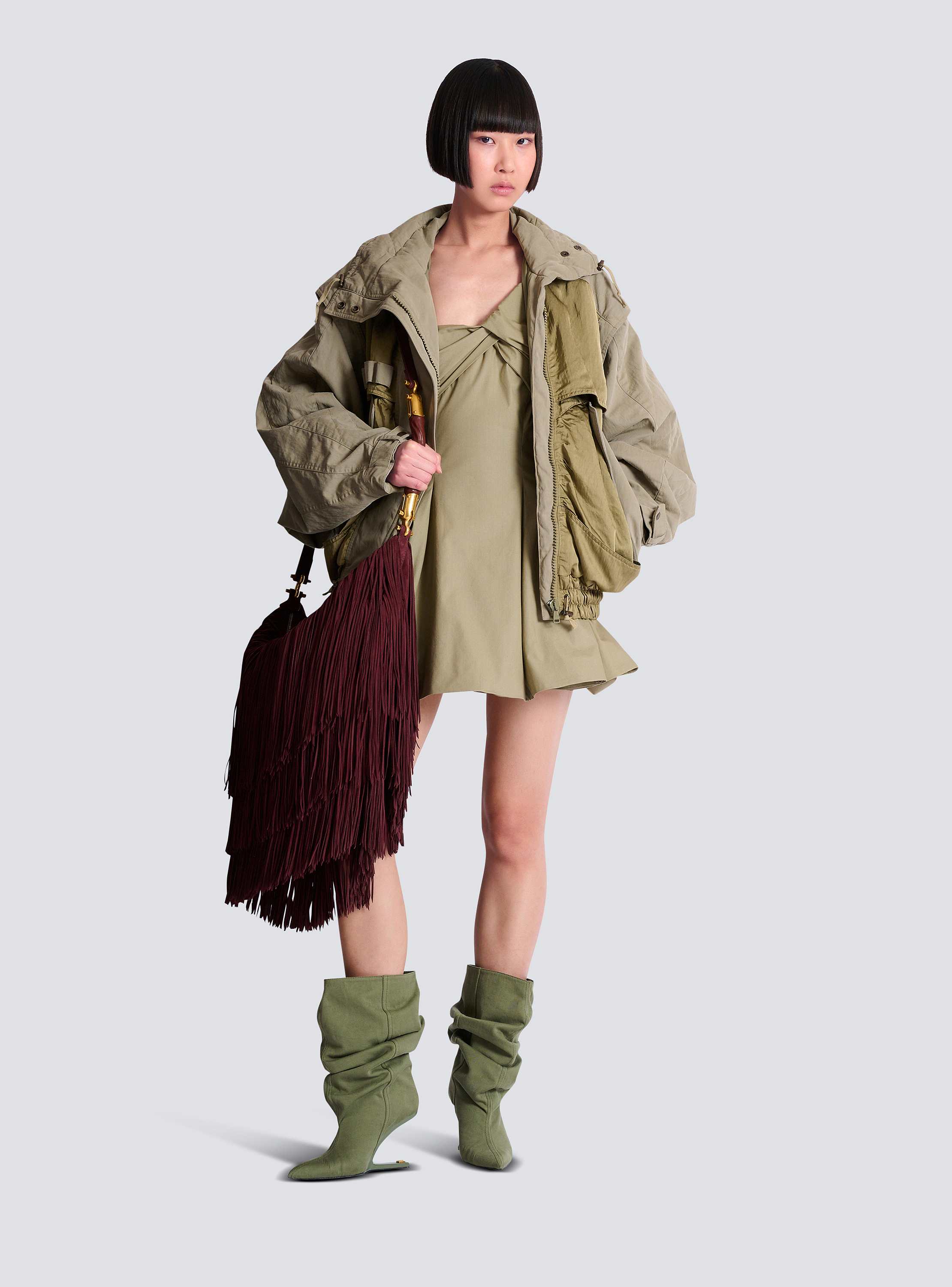 Robe asym&eacute;trique en coton