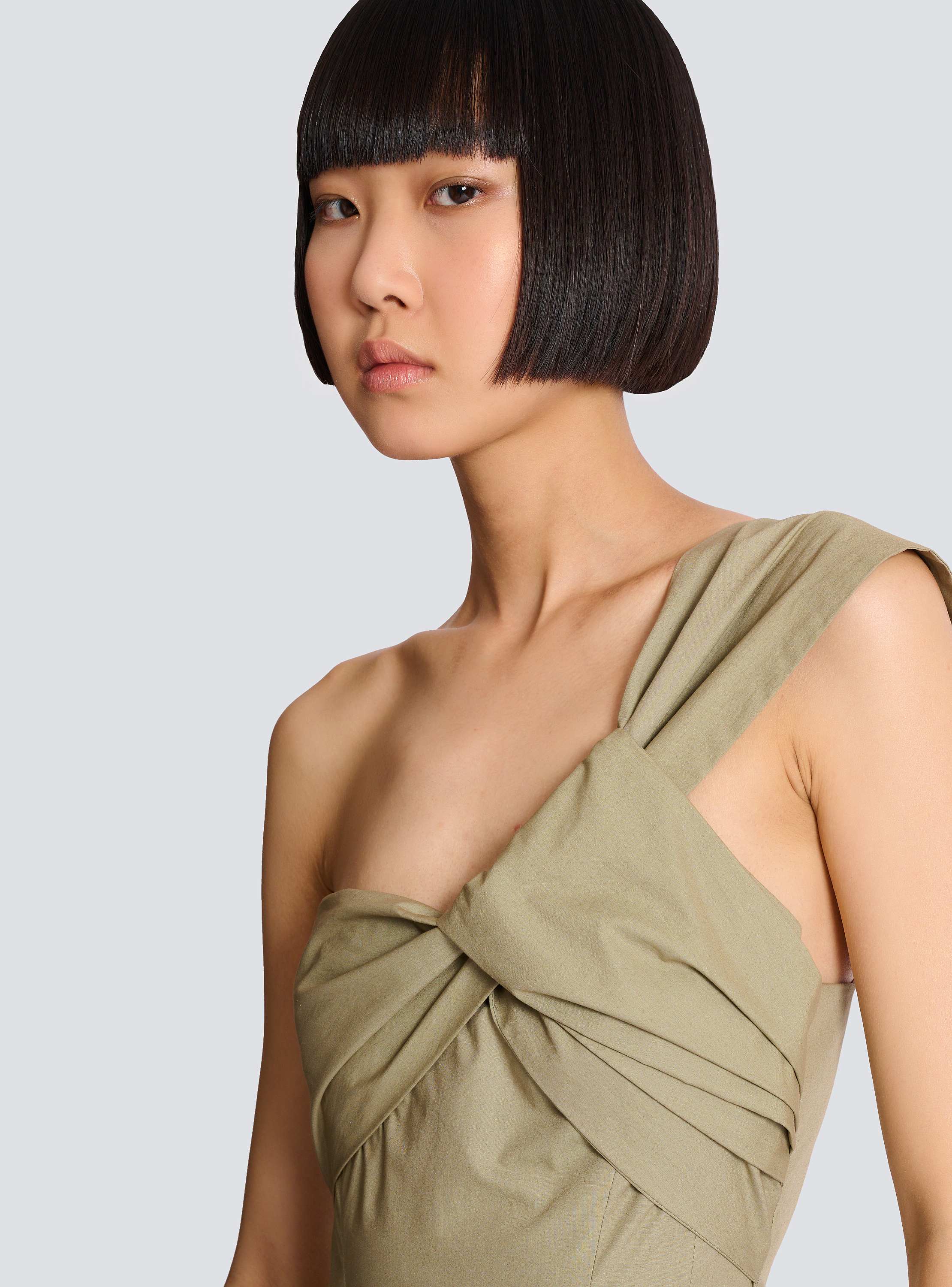 Robe asym&eacute;trique en coton