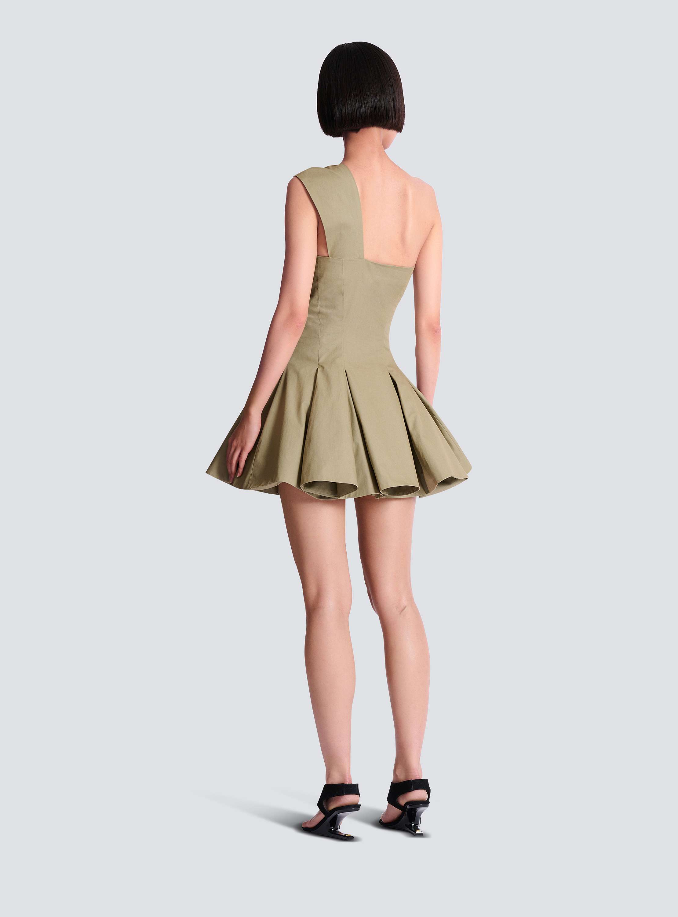 Robe asym&eacute;trique en coton