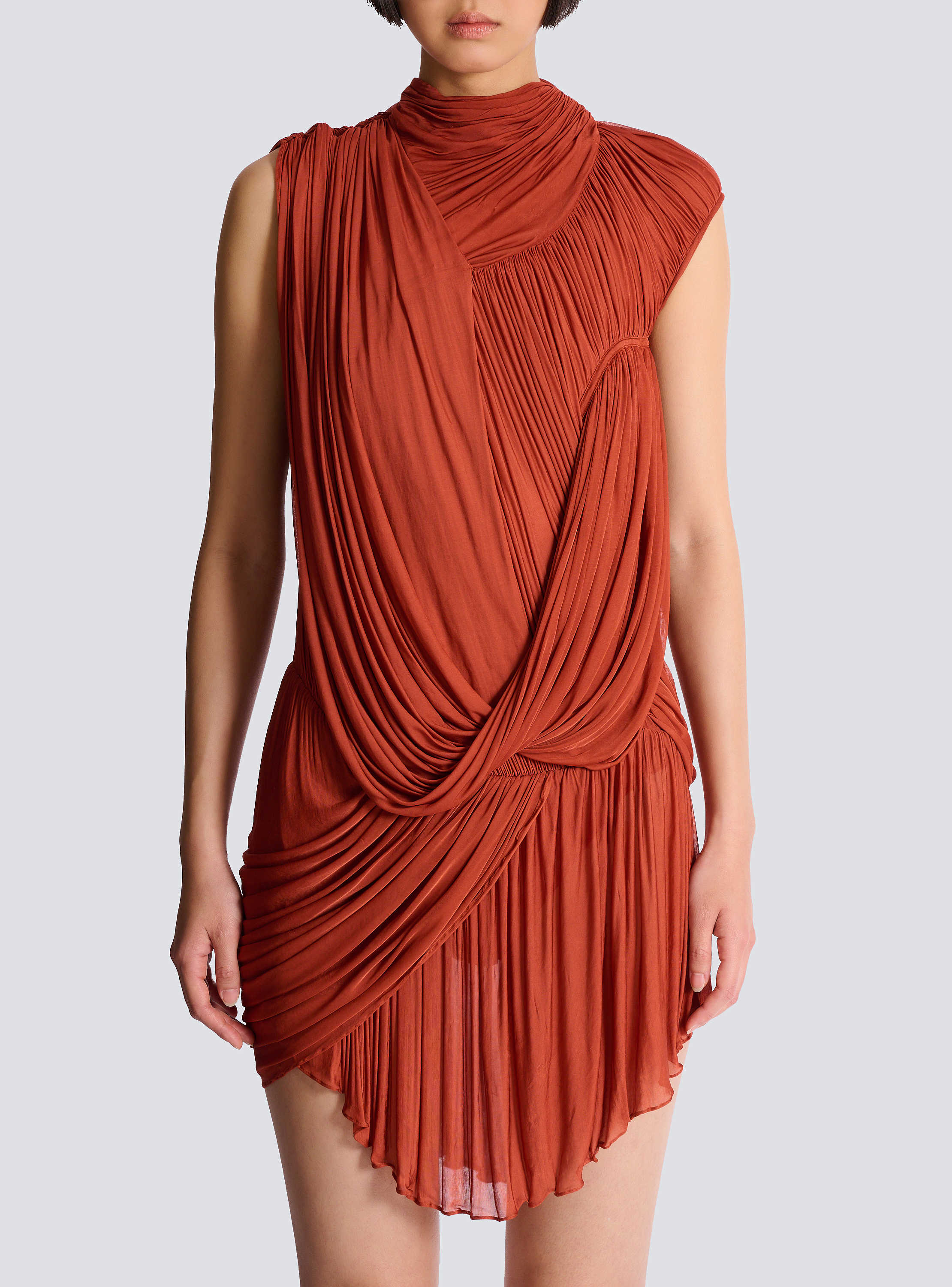 Draped flowing jersey dress
