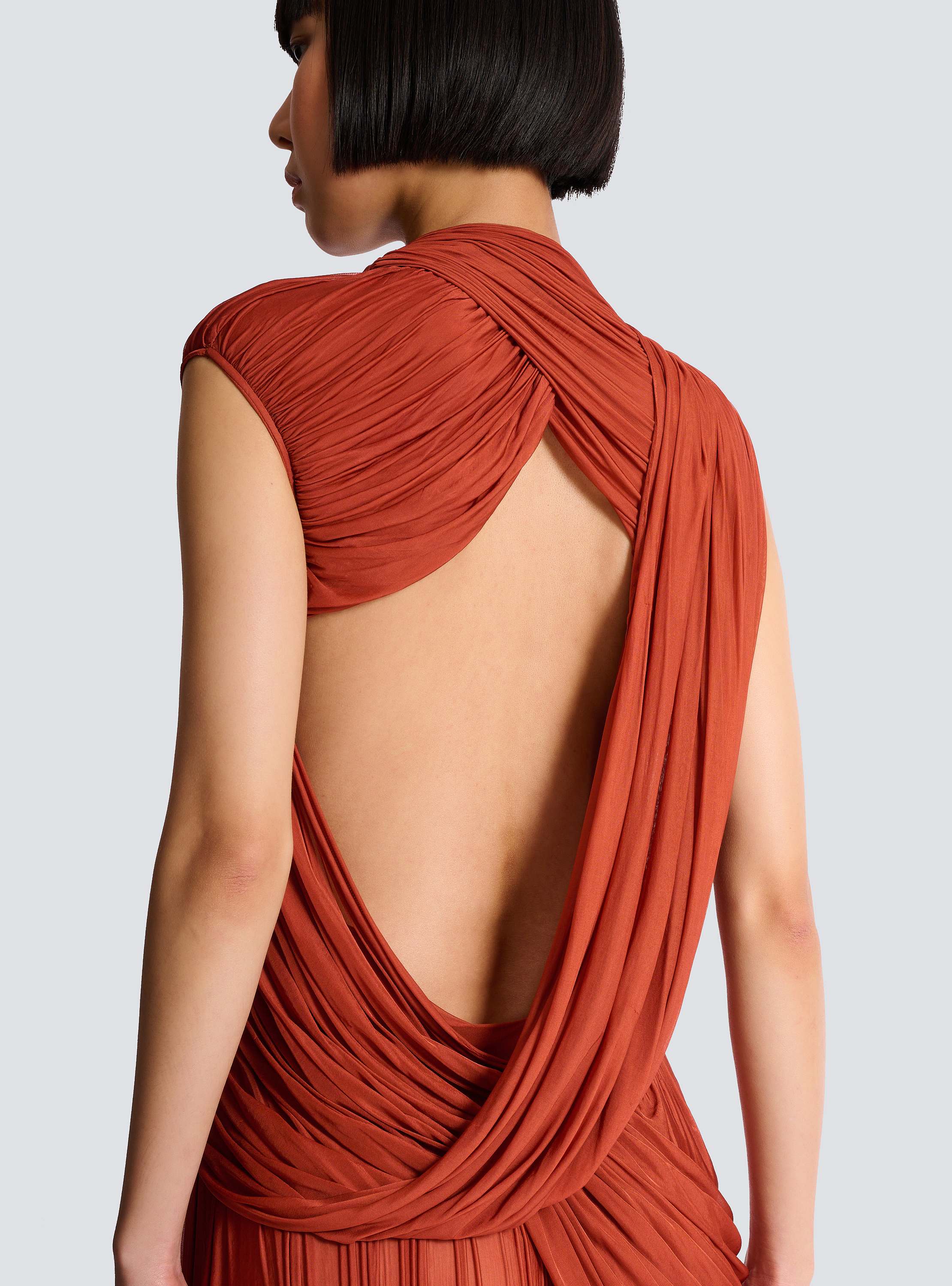 Draped flowing jersey dress