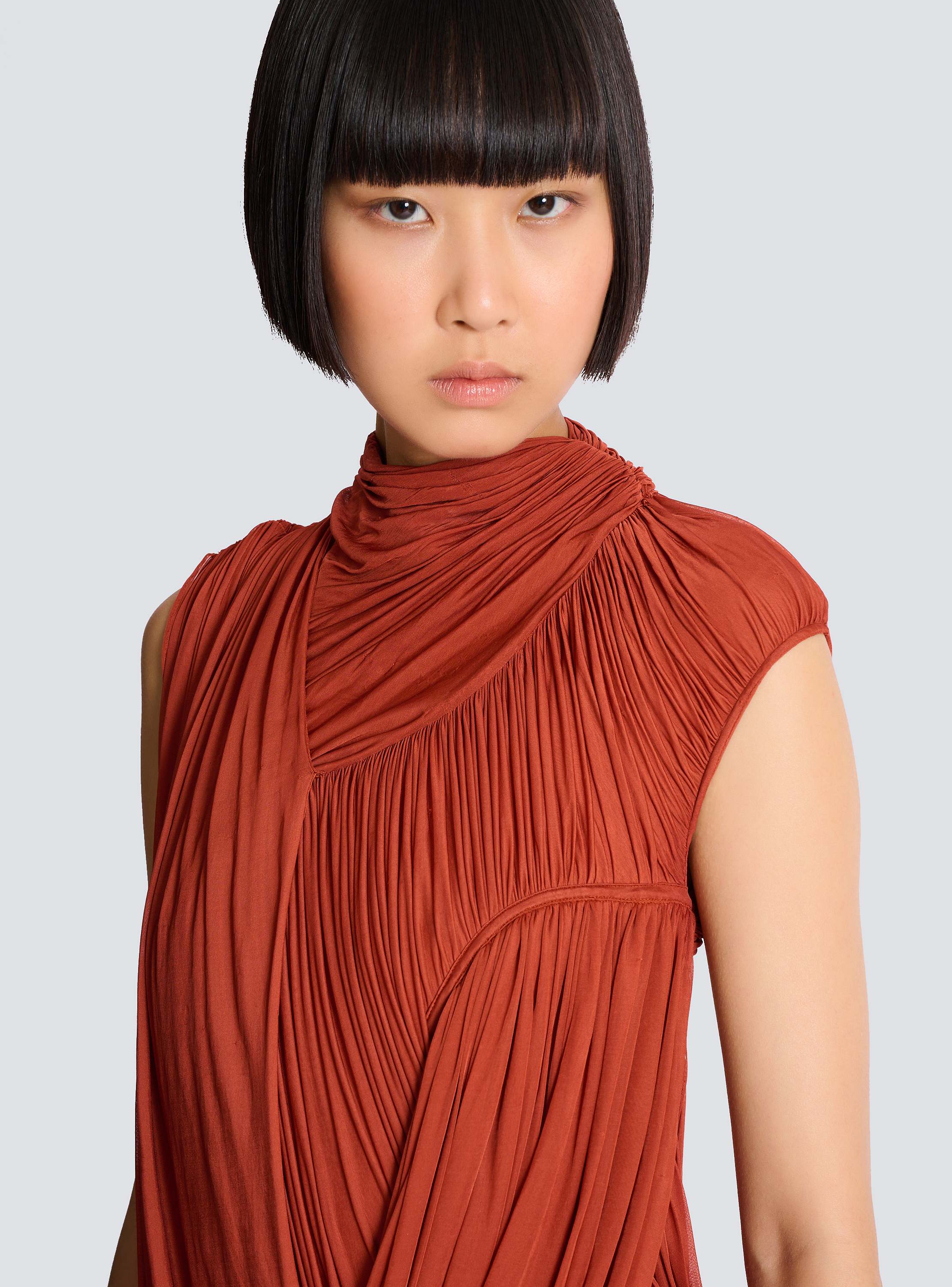 Draped flowing jersey dress