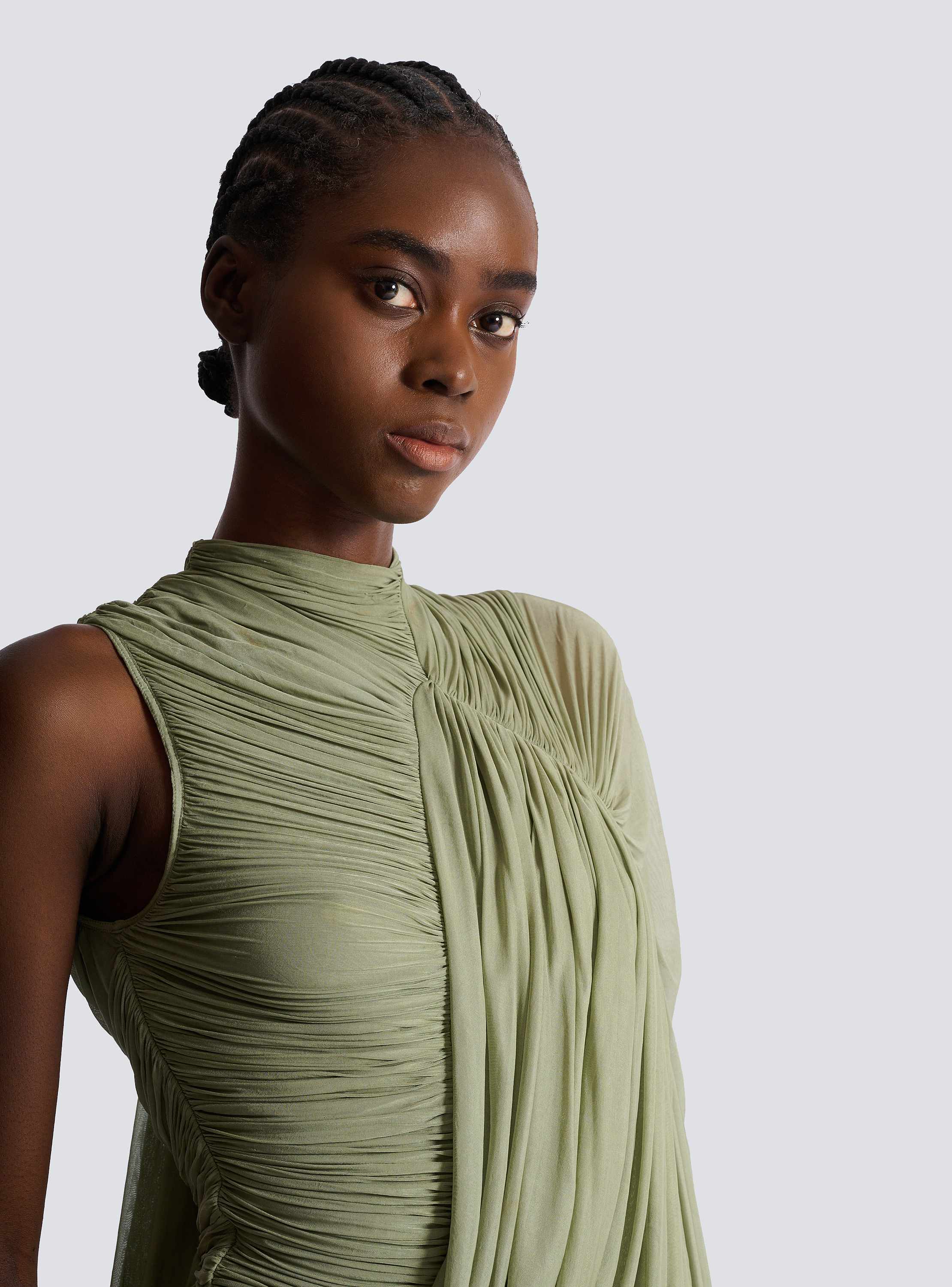 Draped flowing jersey dress