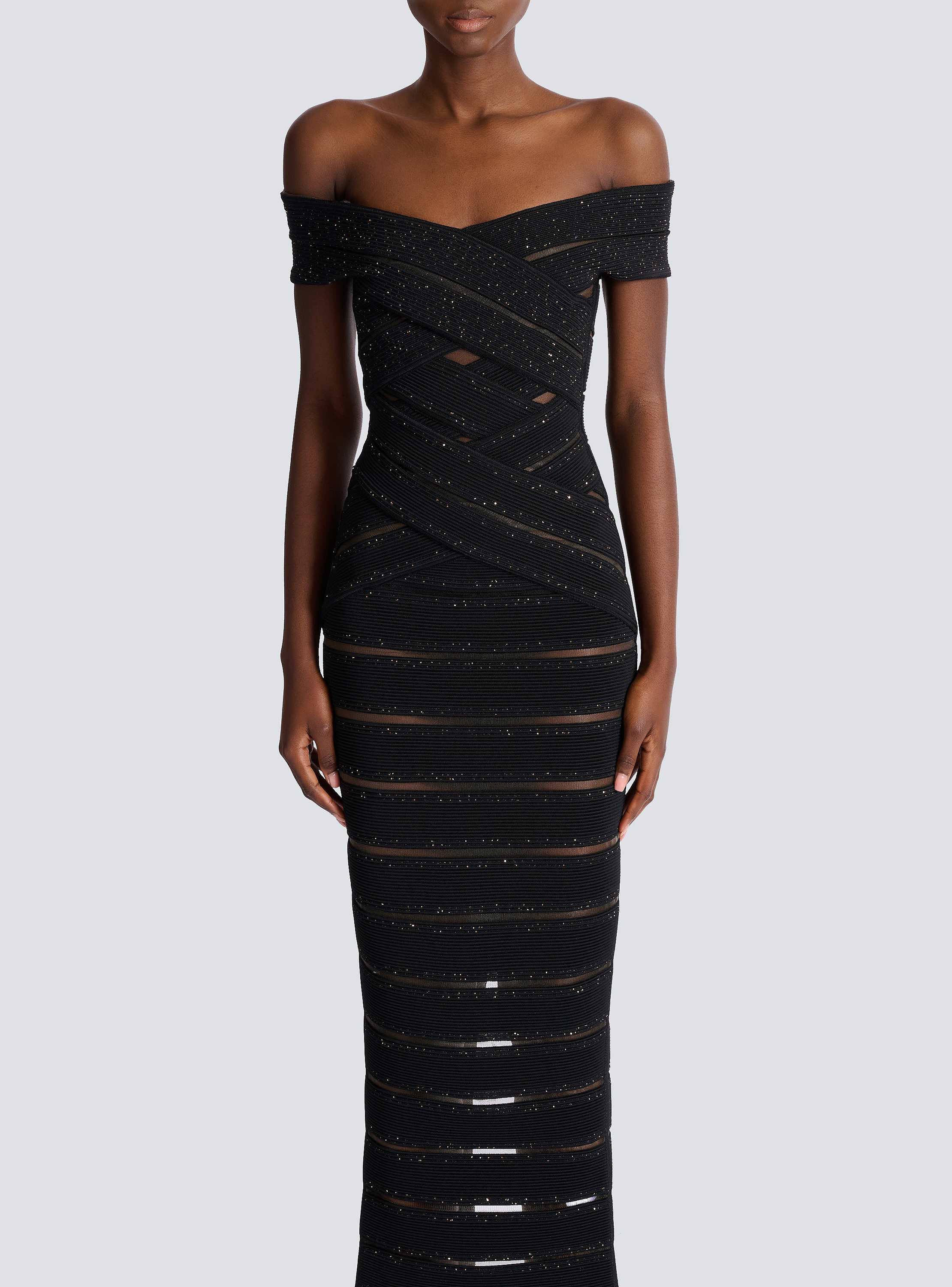 Mesh knit bodycon dress