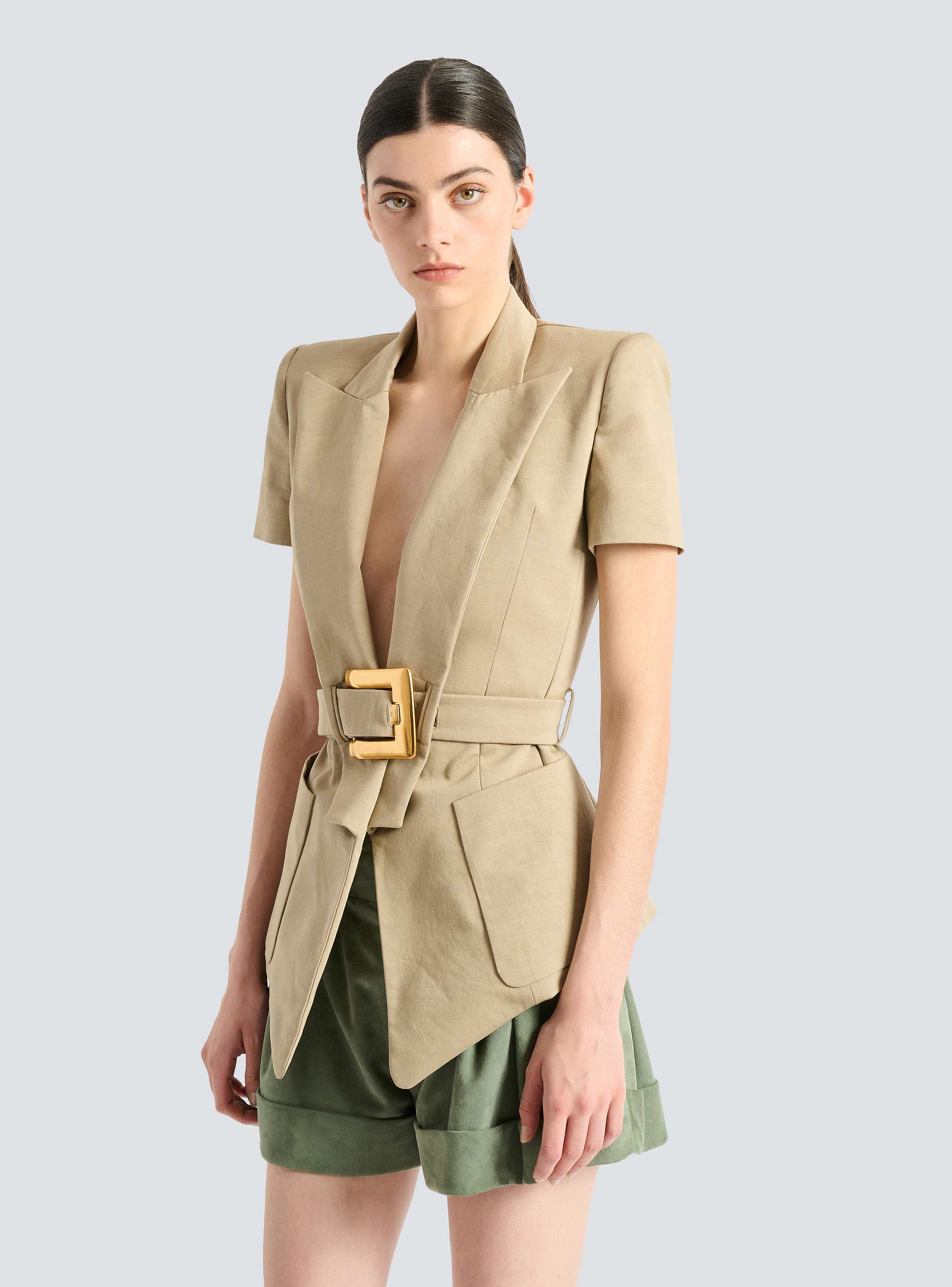 Belted gabardine Anthem jacket