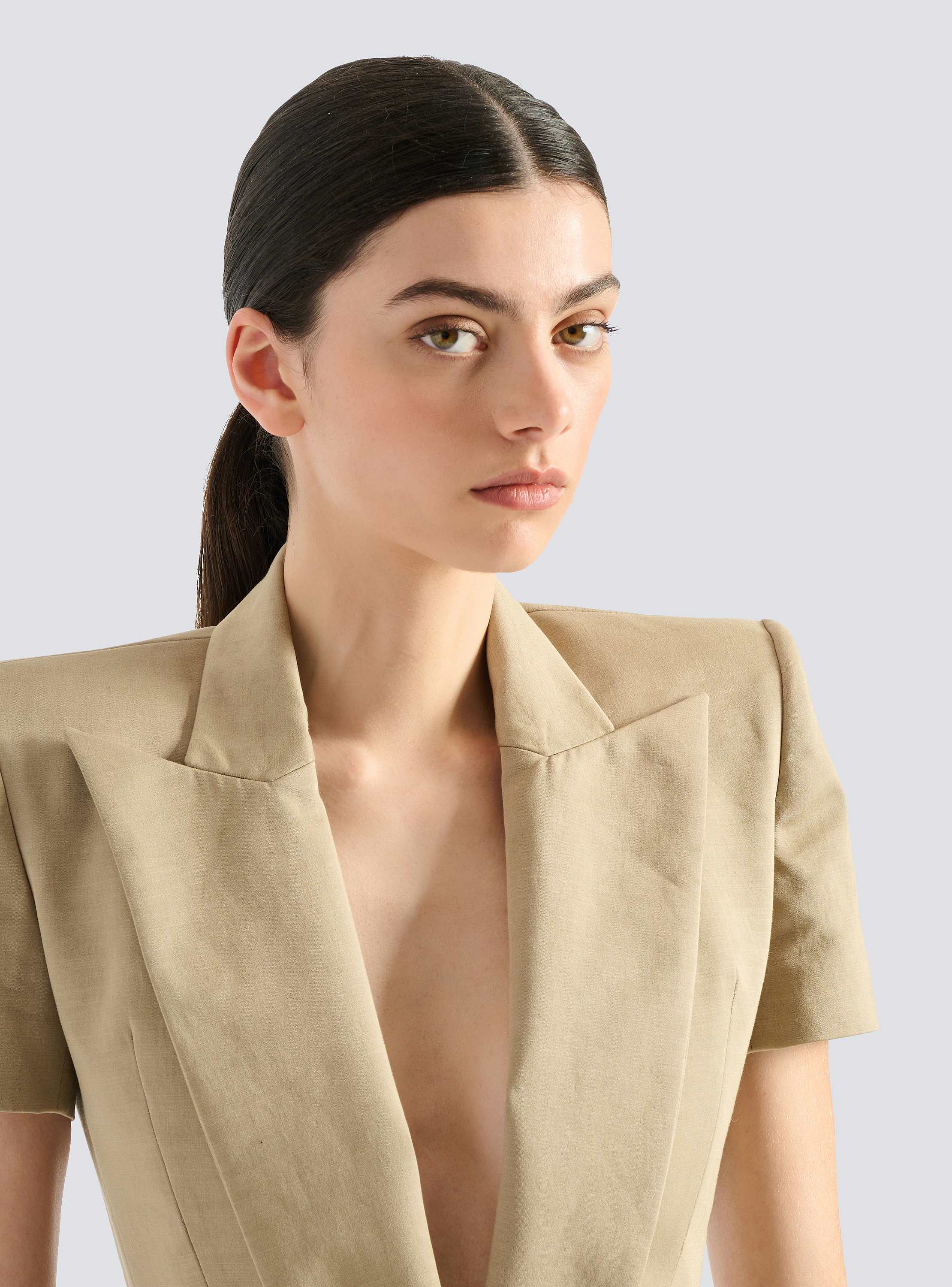 Belted gabardine Anthem jacket