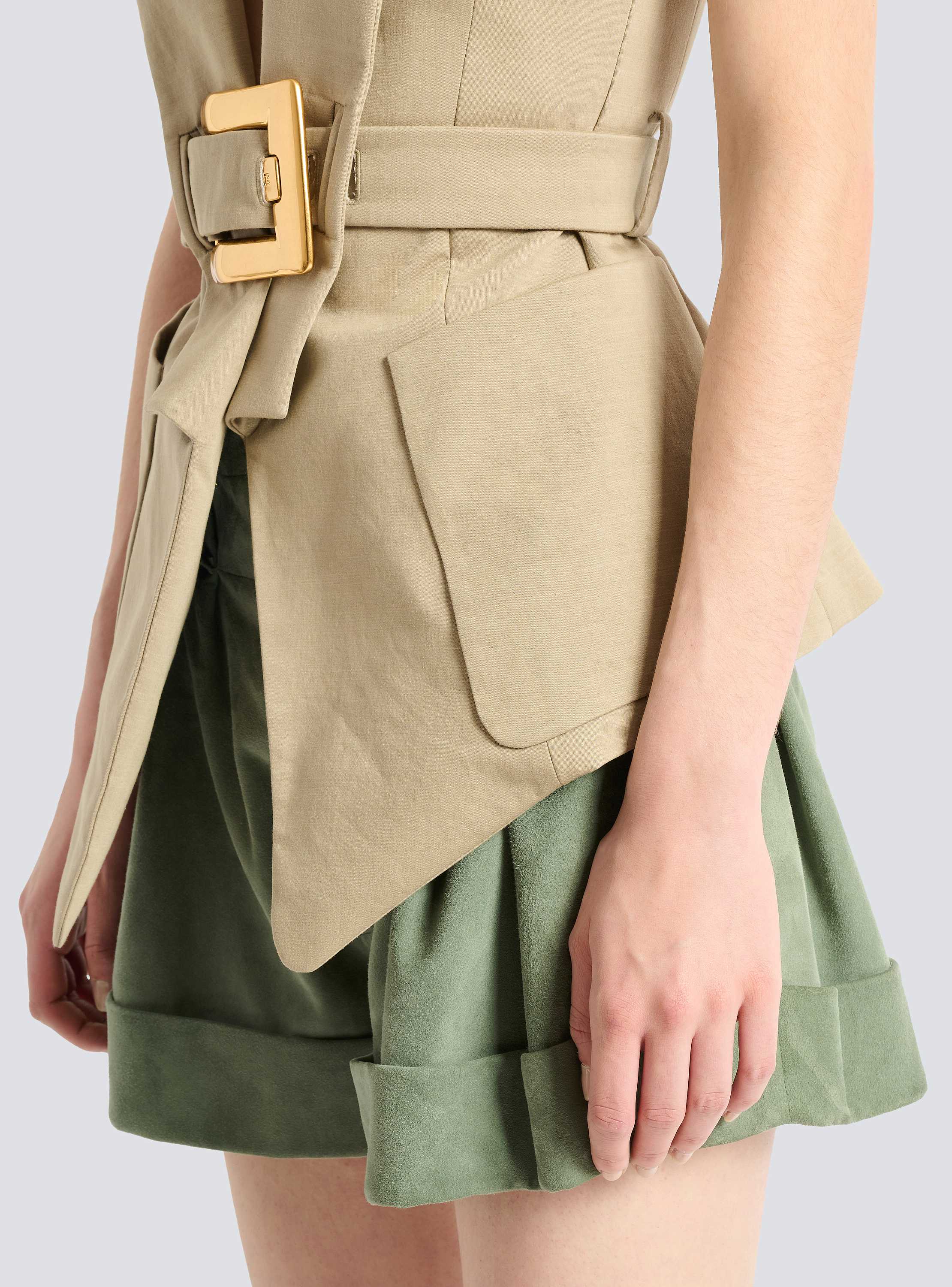 Belted gabardine Anthem jacket