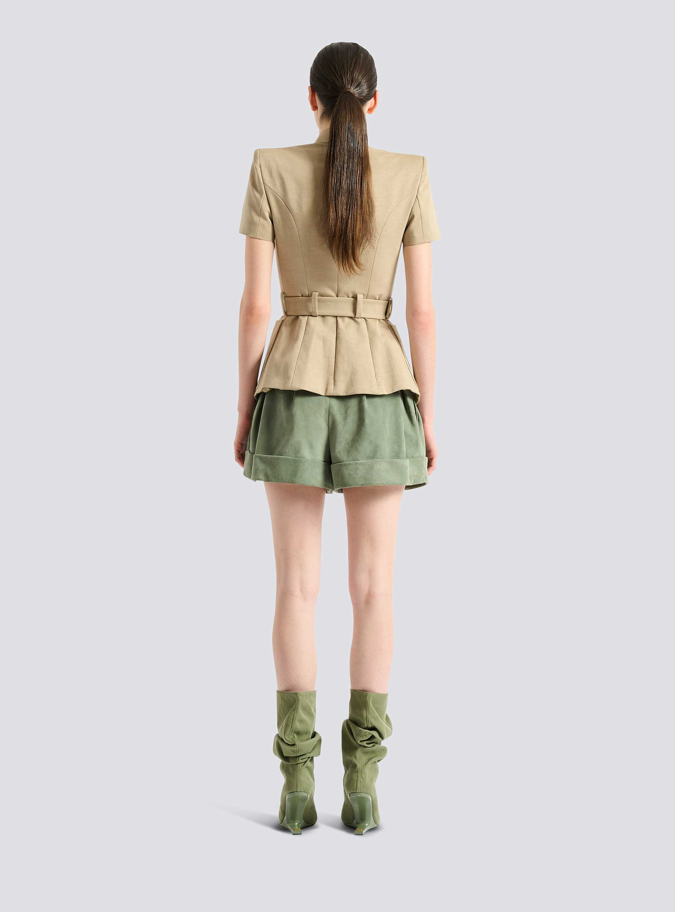 Belted gabardine Anthem jacket