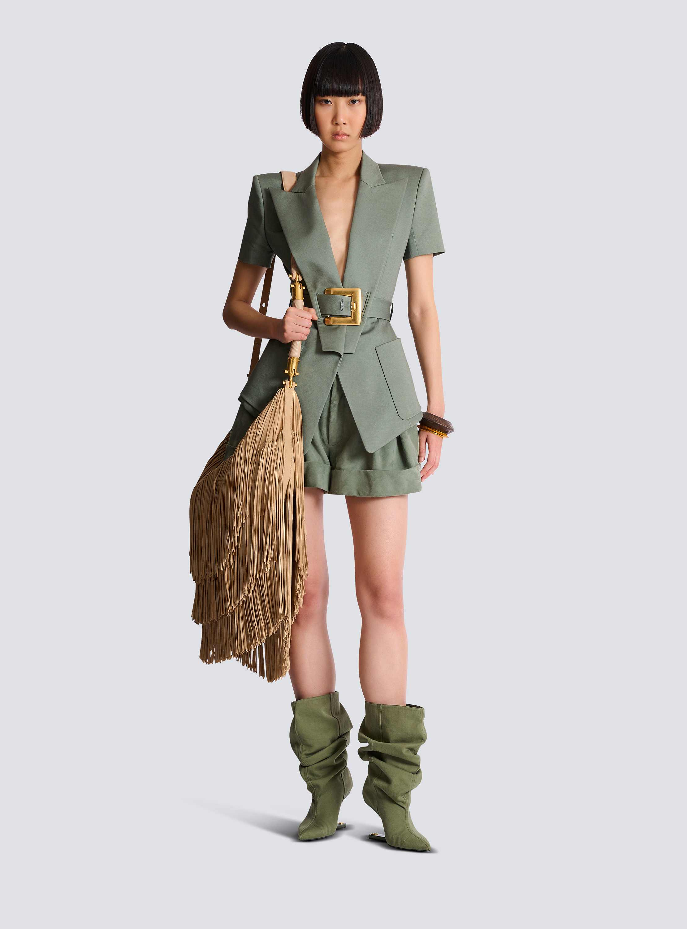 Belted gabardine Anthem jacket