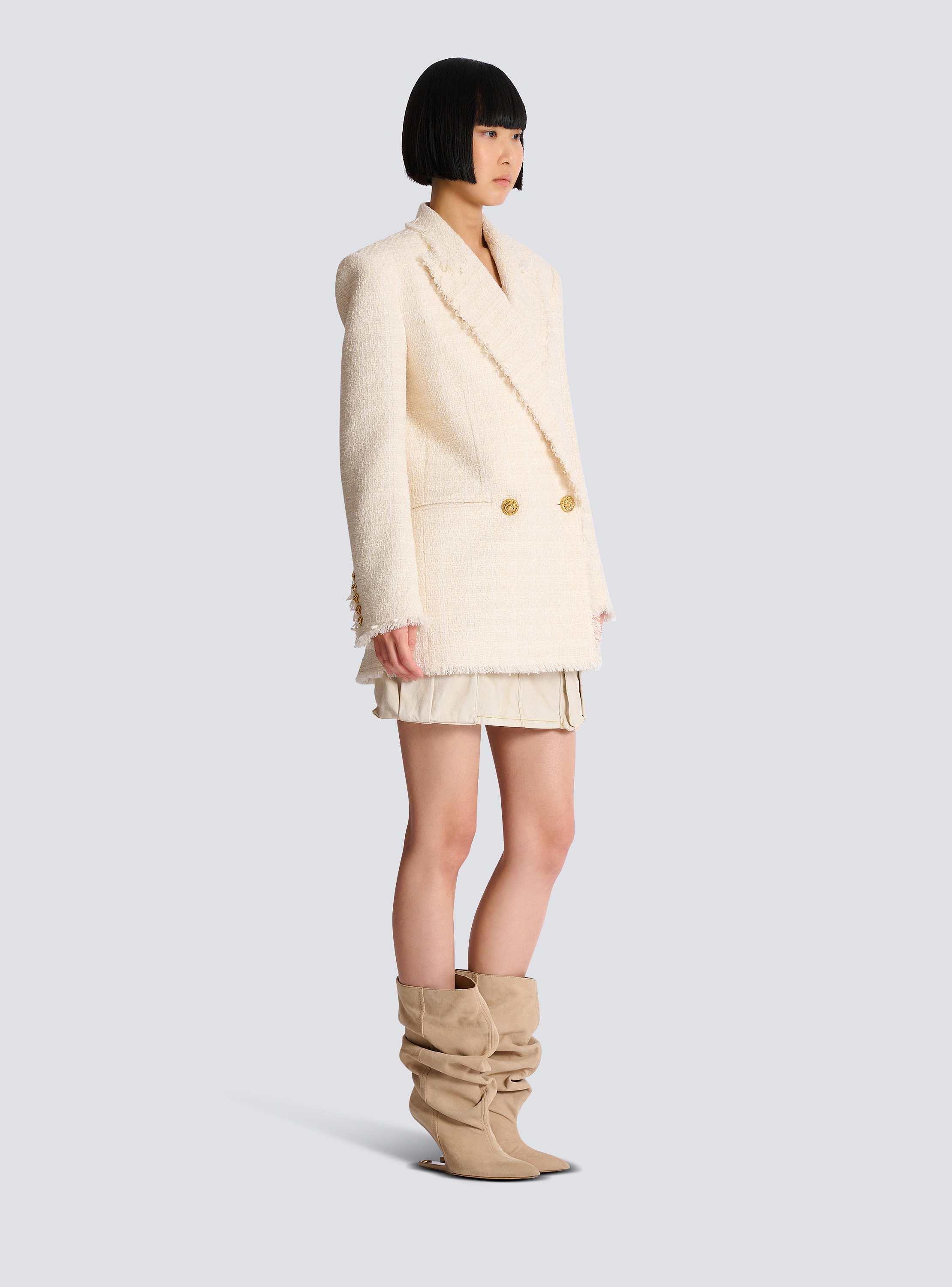 2-button tweed jacket