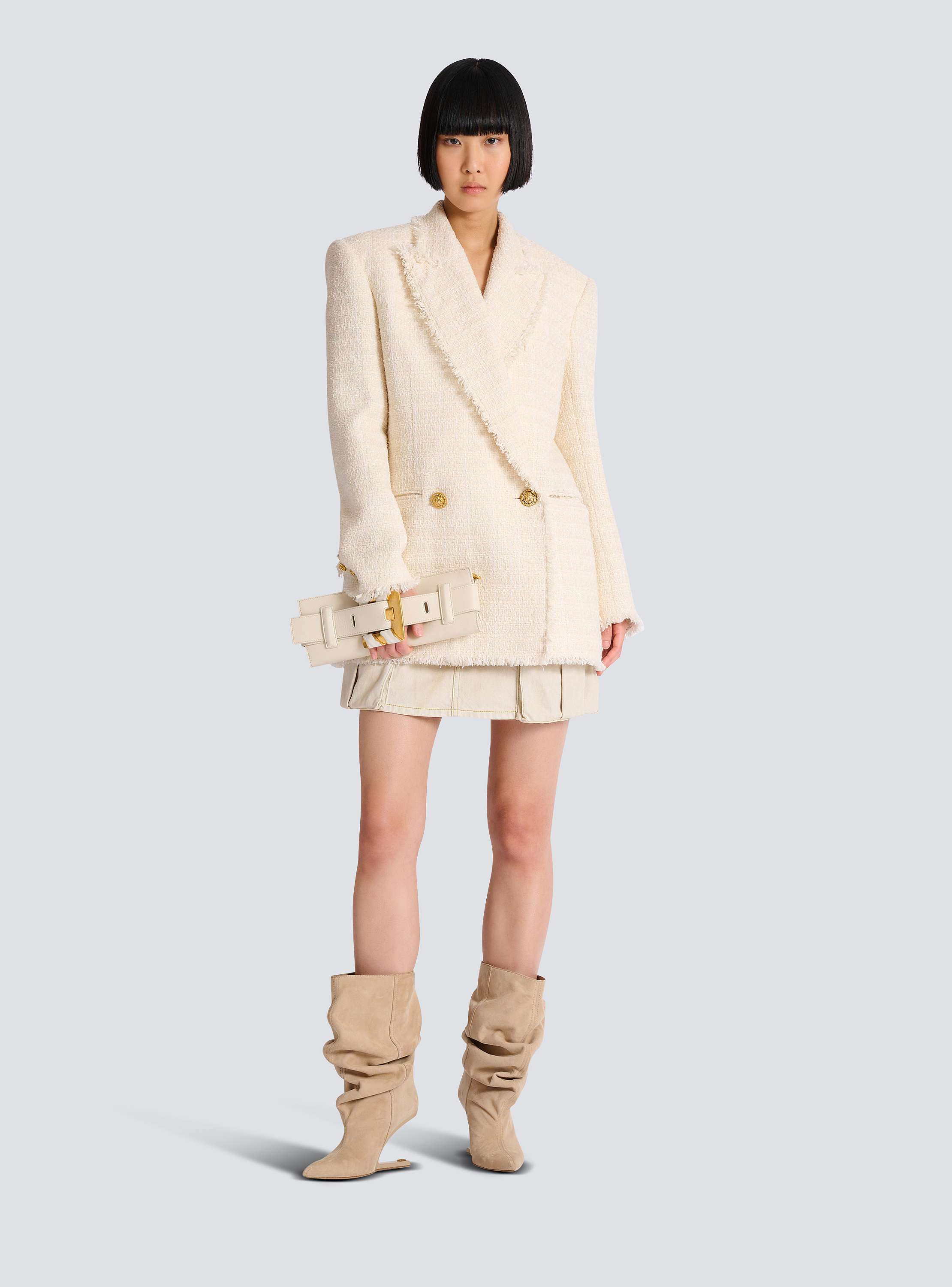 2-button tweed jacket