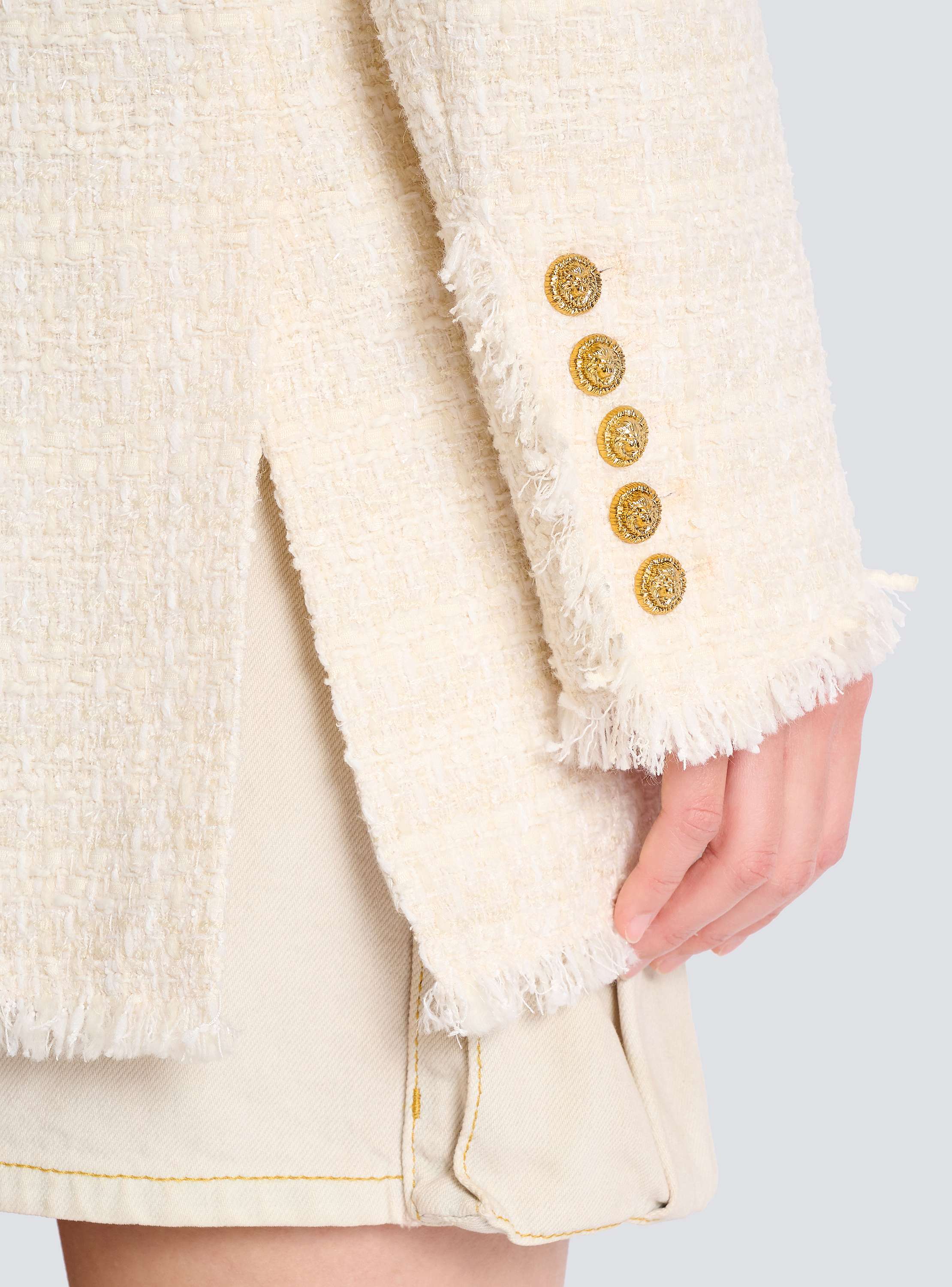 2-button tweed jacket