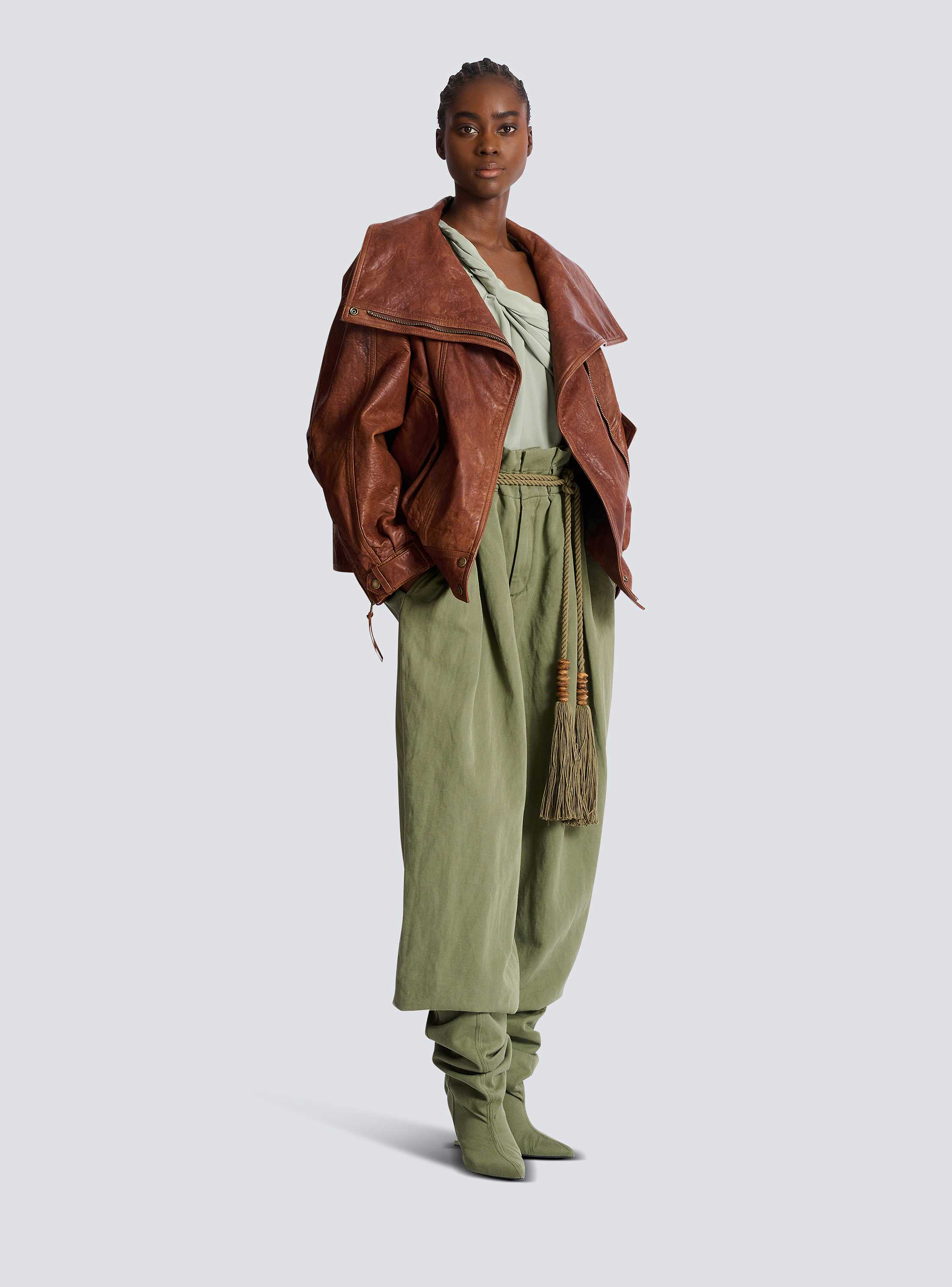 Lambskin bomber jacket