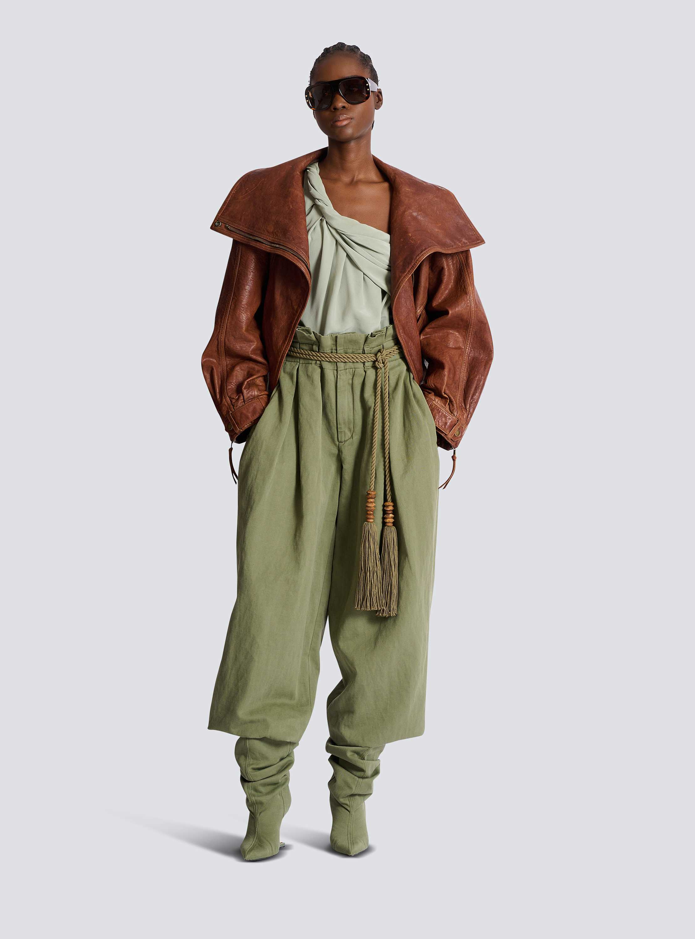 Lambskin bomber jacket