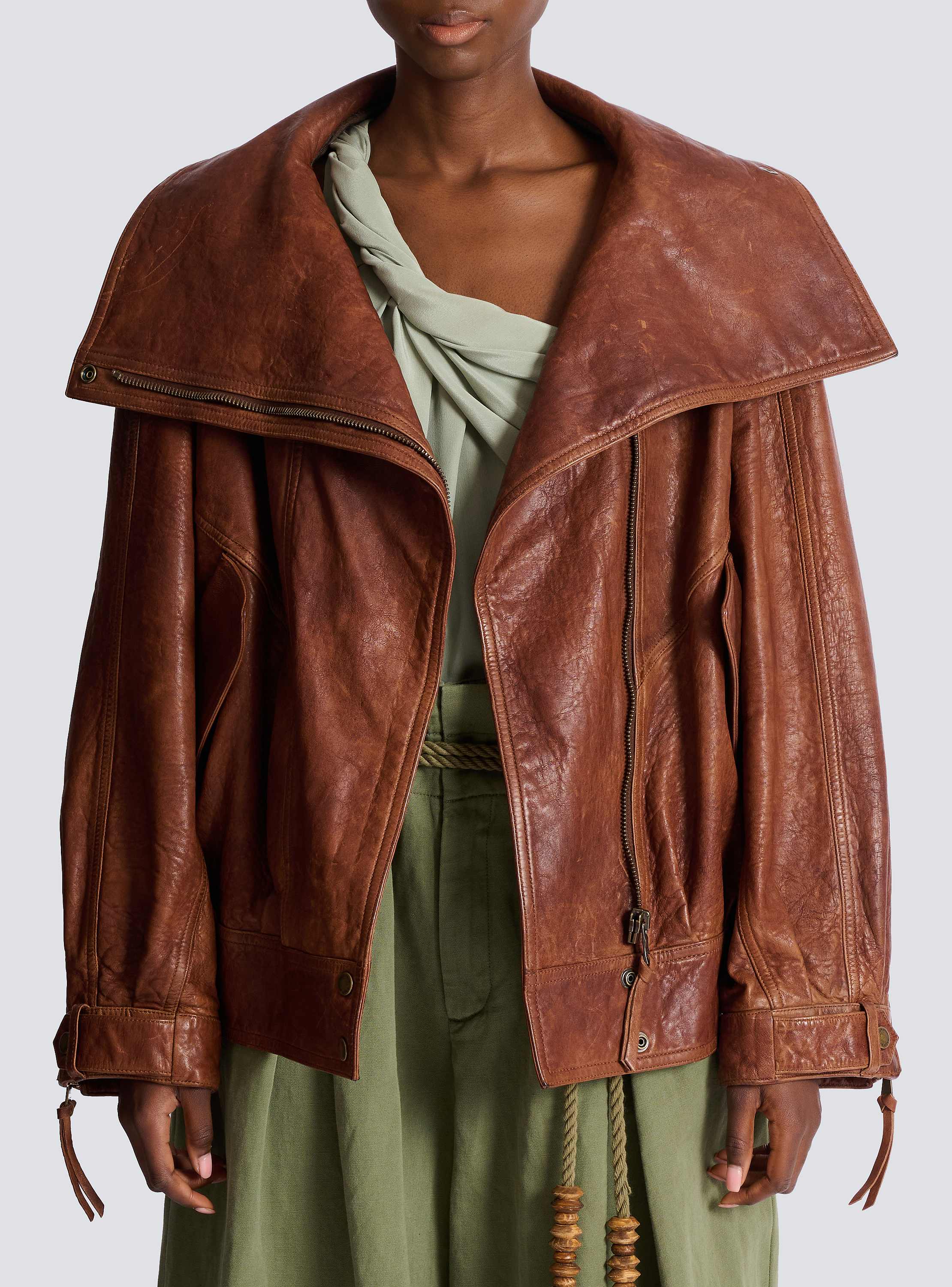 Lambskin bomber jacket