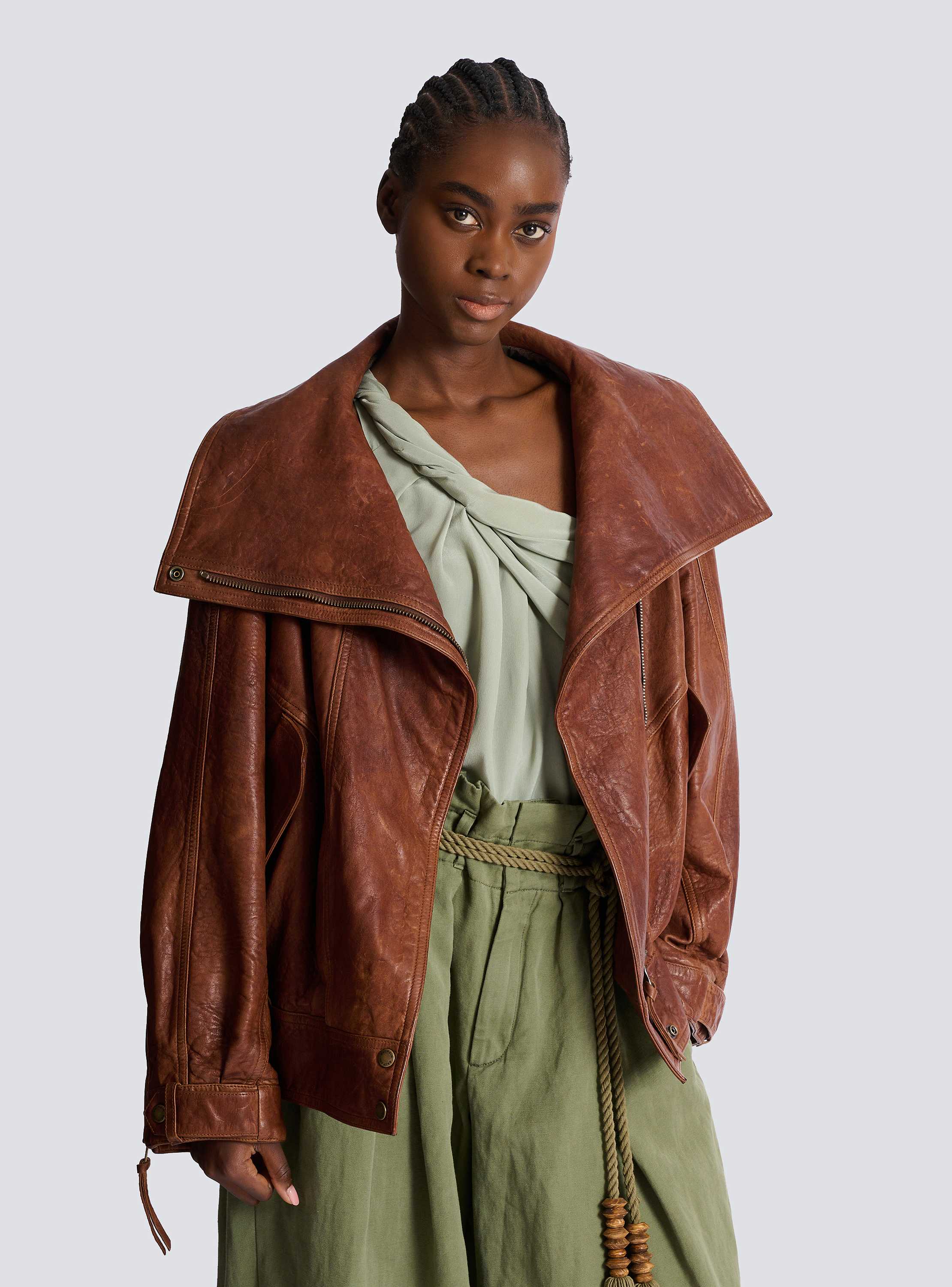 Lambskin bomber jacket