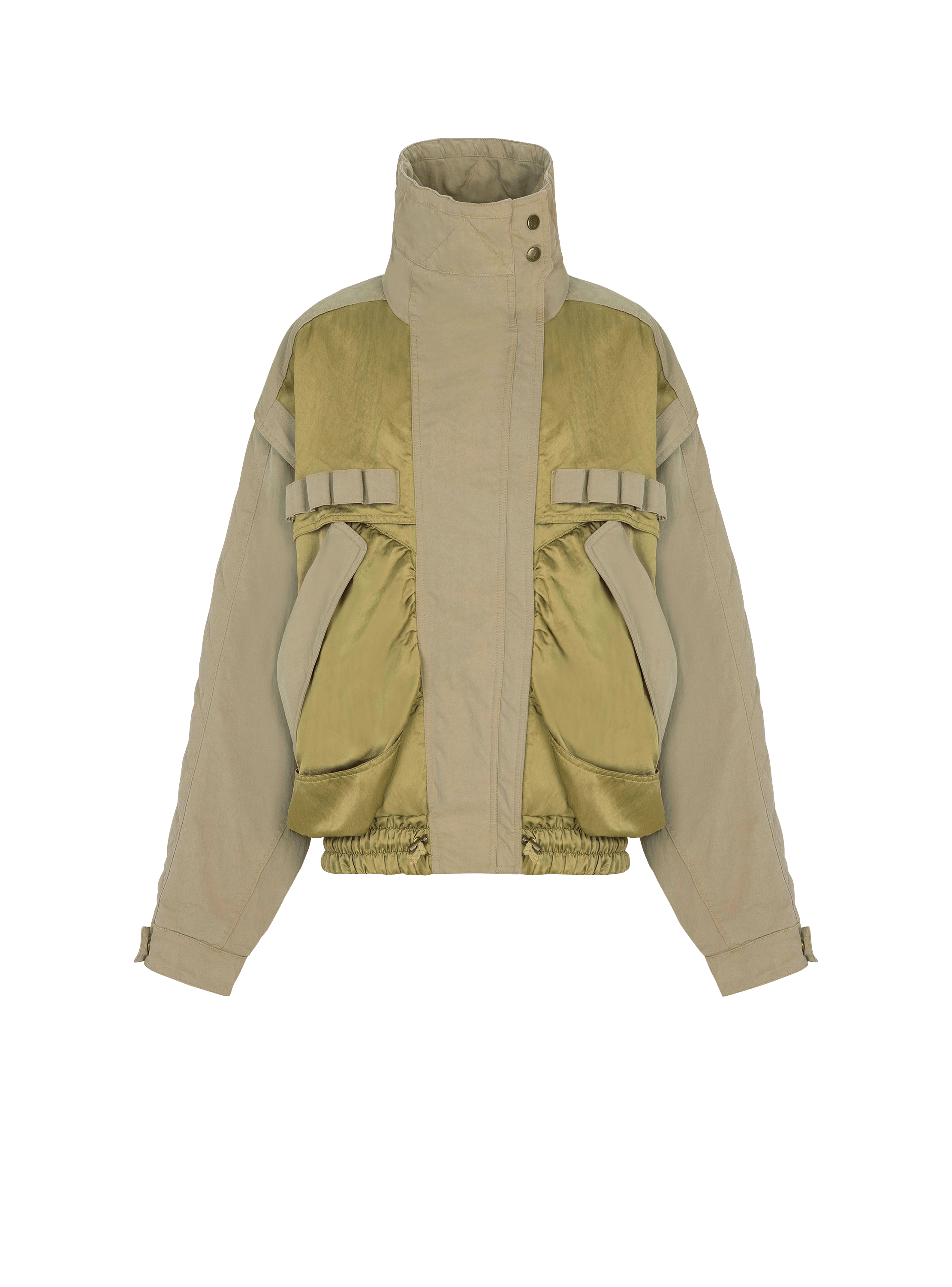 Cotton and twill bomber jacket