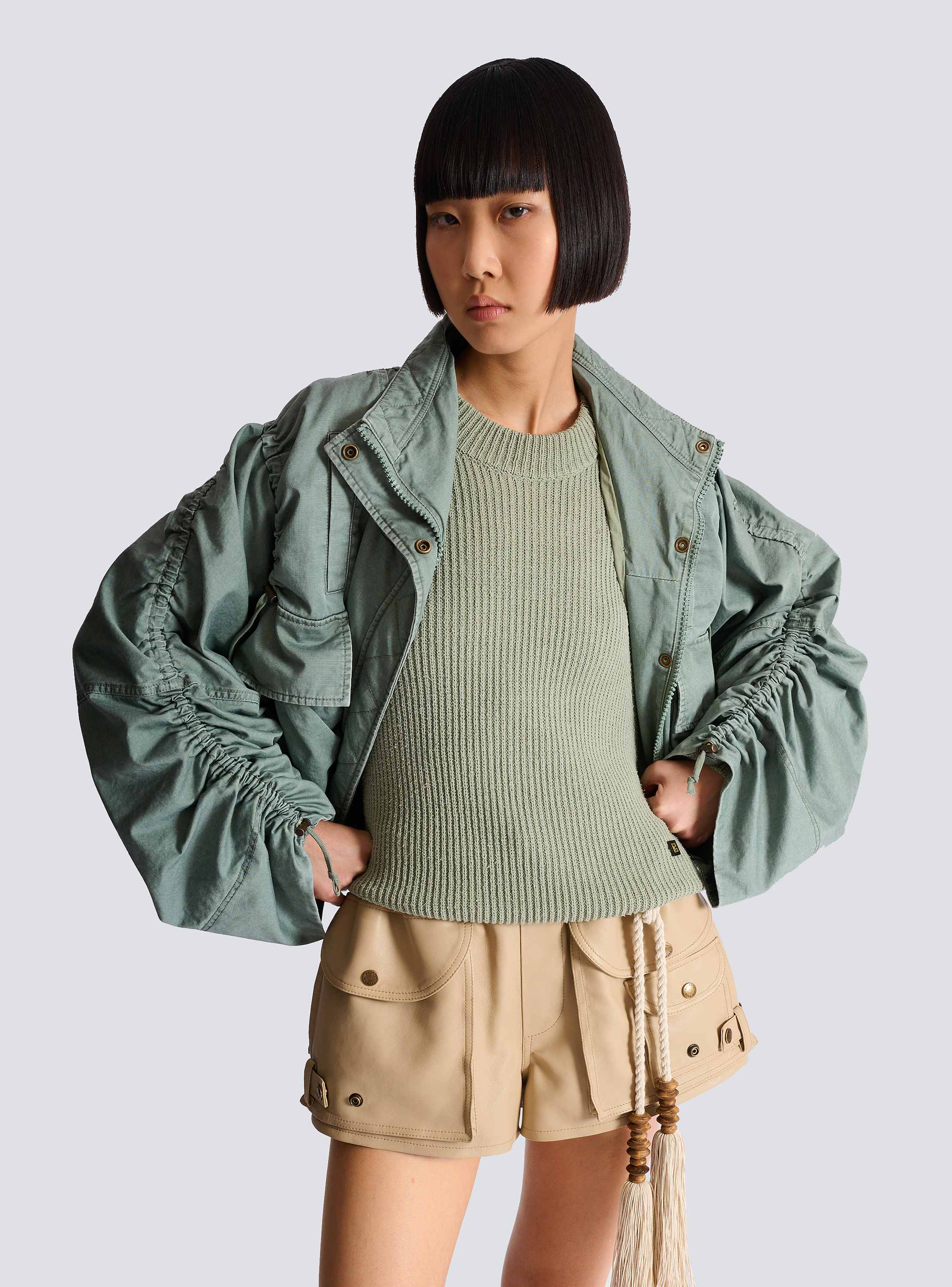 Parka en gabardine de coton