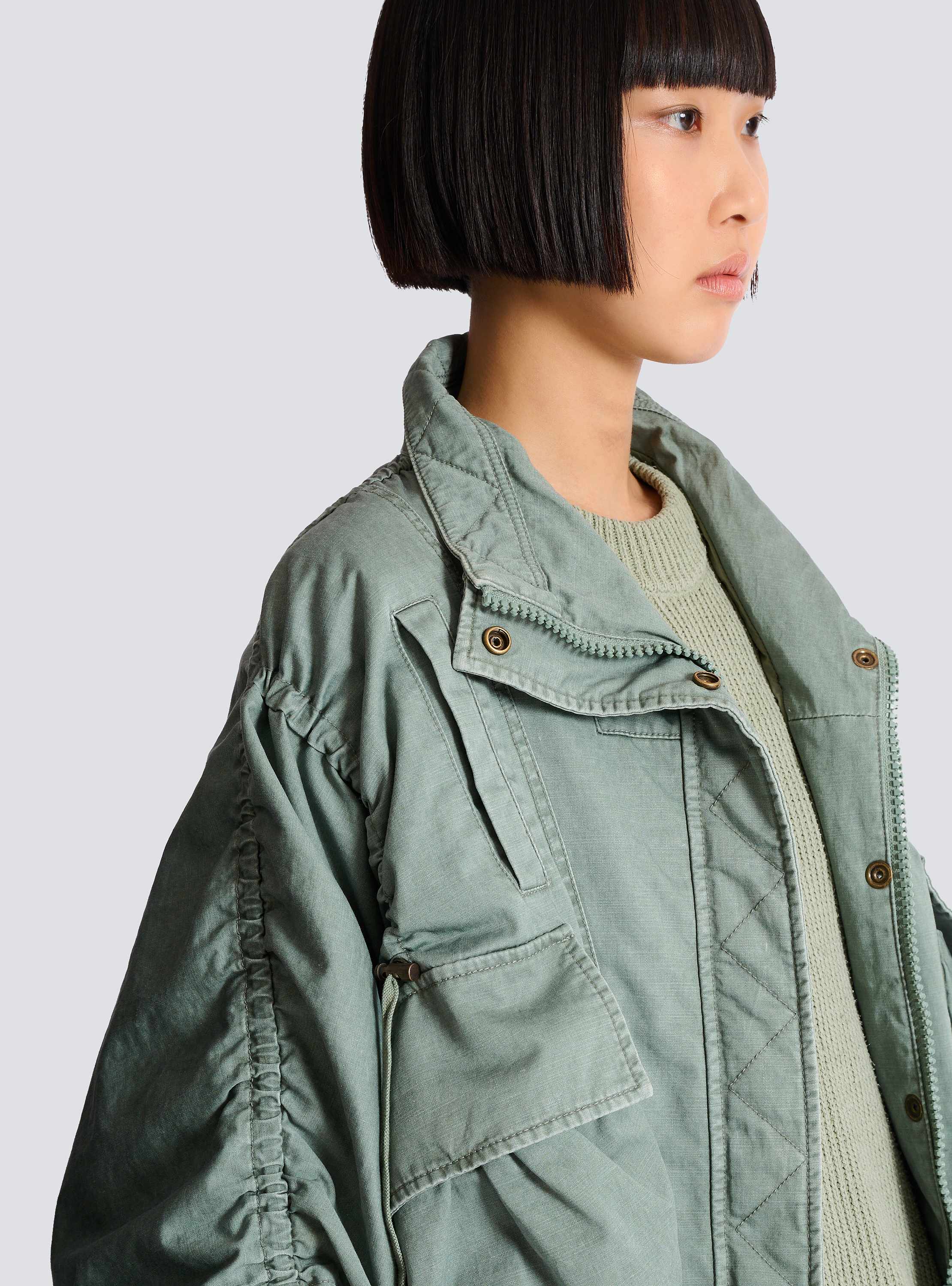 Parka en gabardine de coton