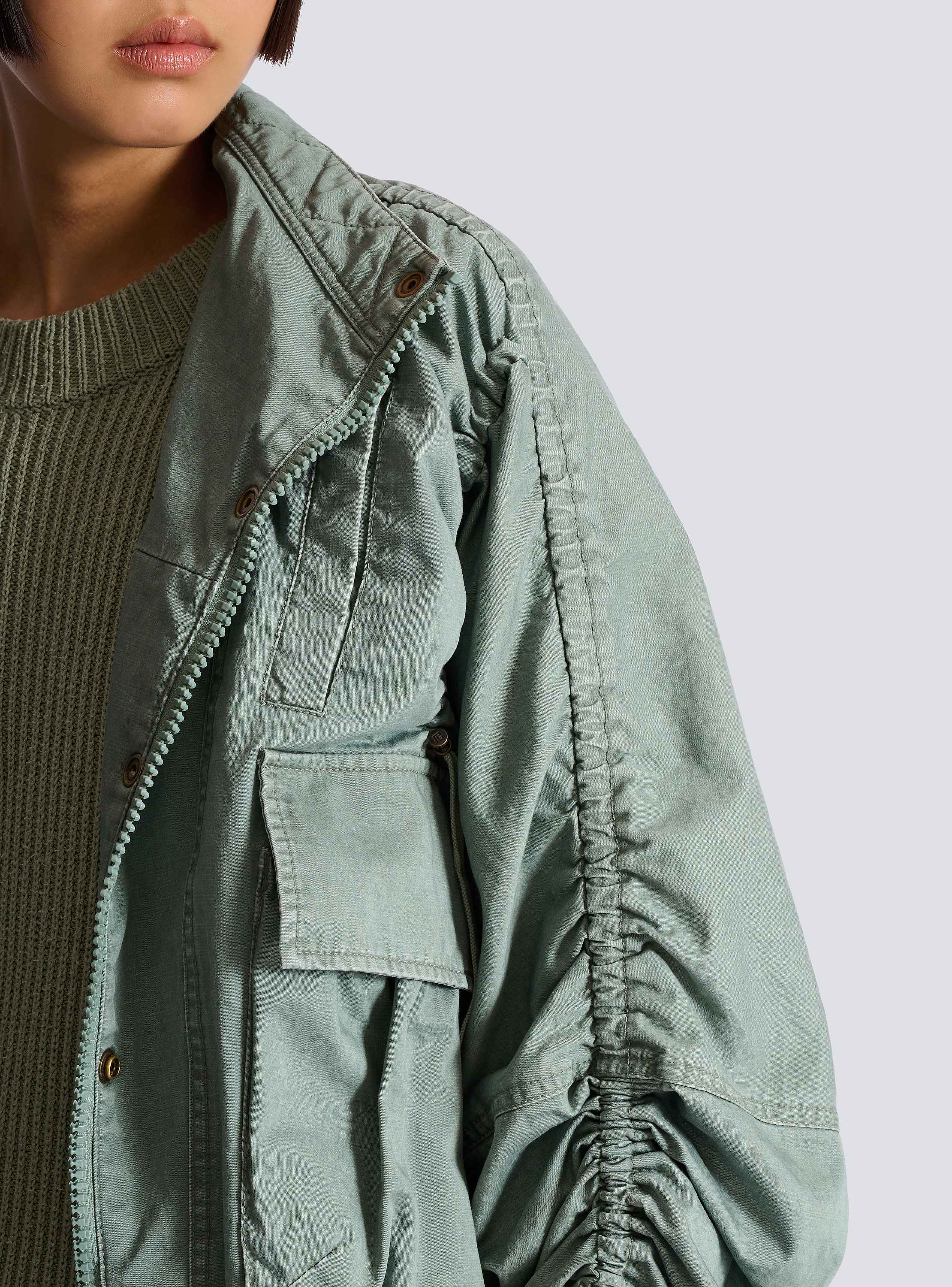 Parka en gabardine de coton