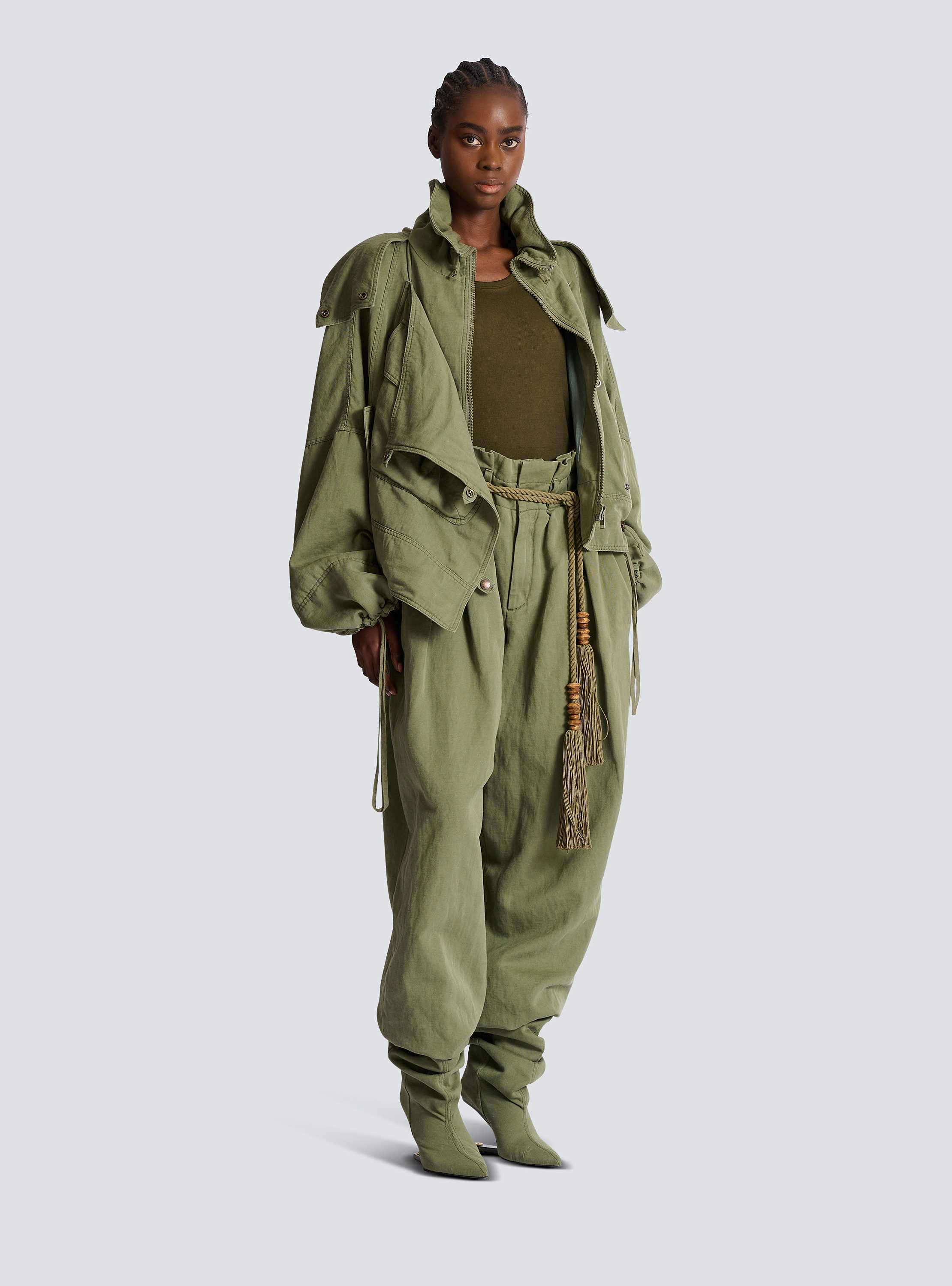 Parka en coton et lin