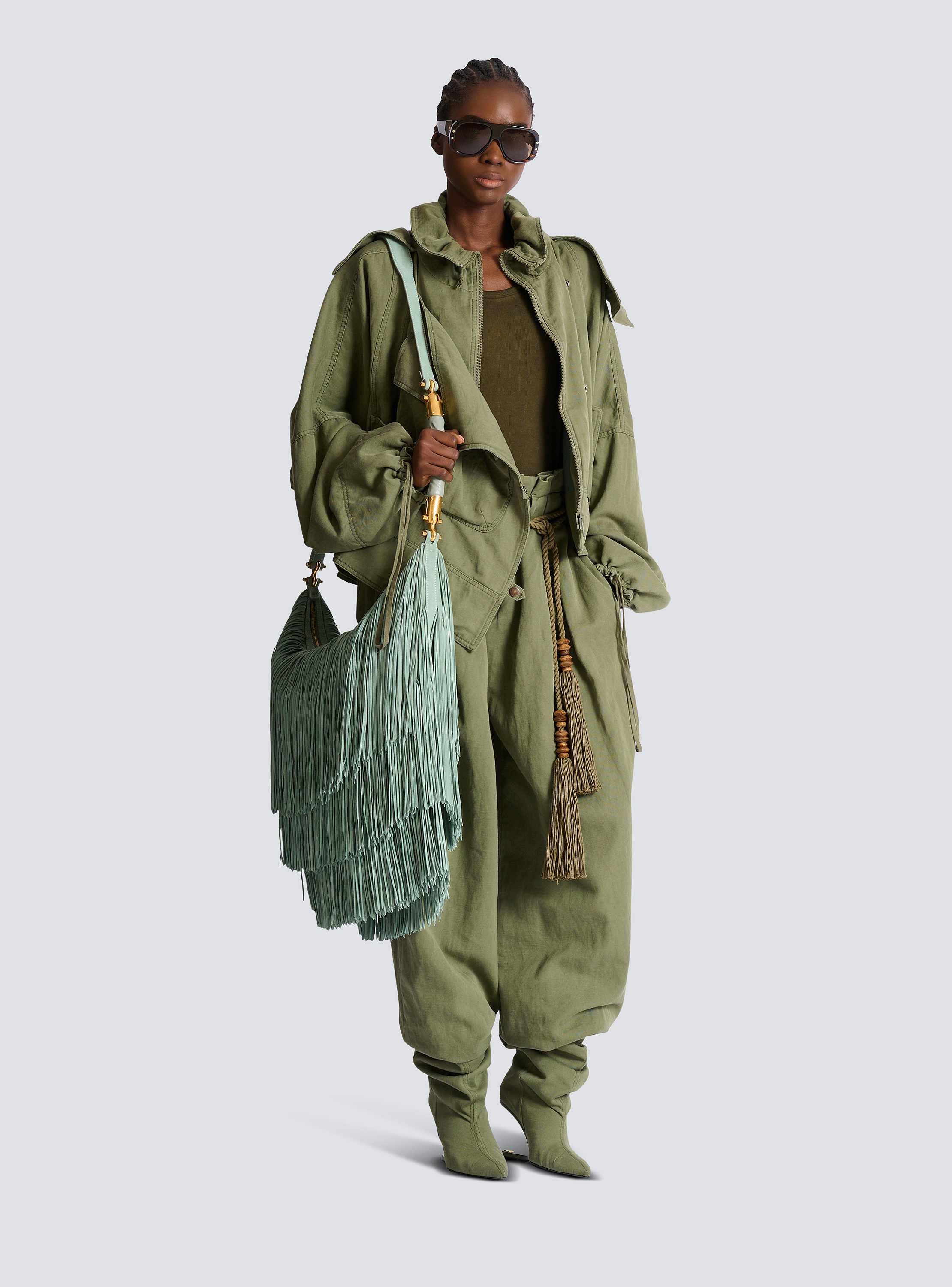 Parka en coton et lin