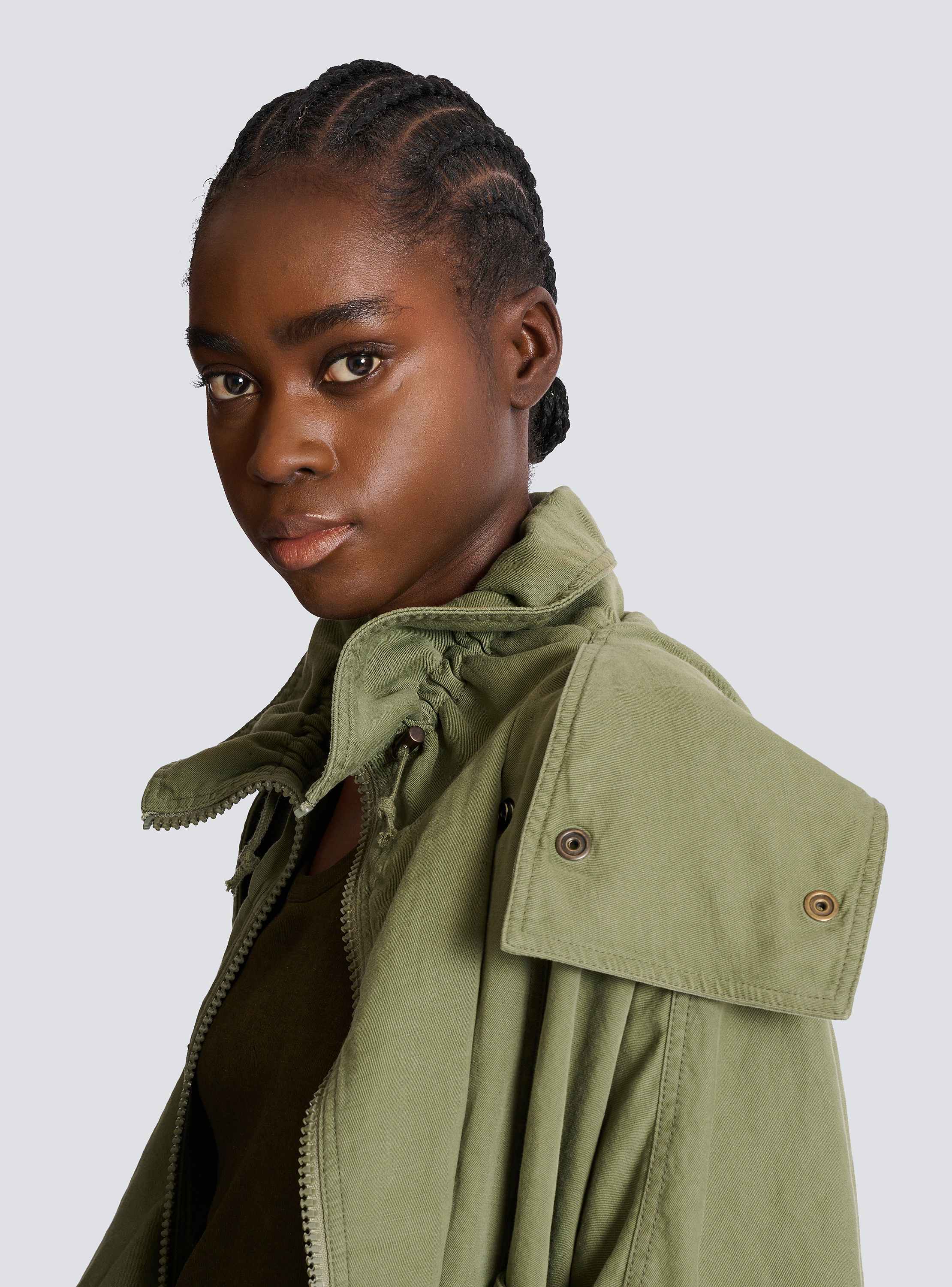 Parka en coton et lin