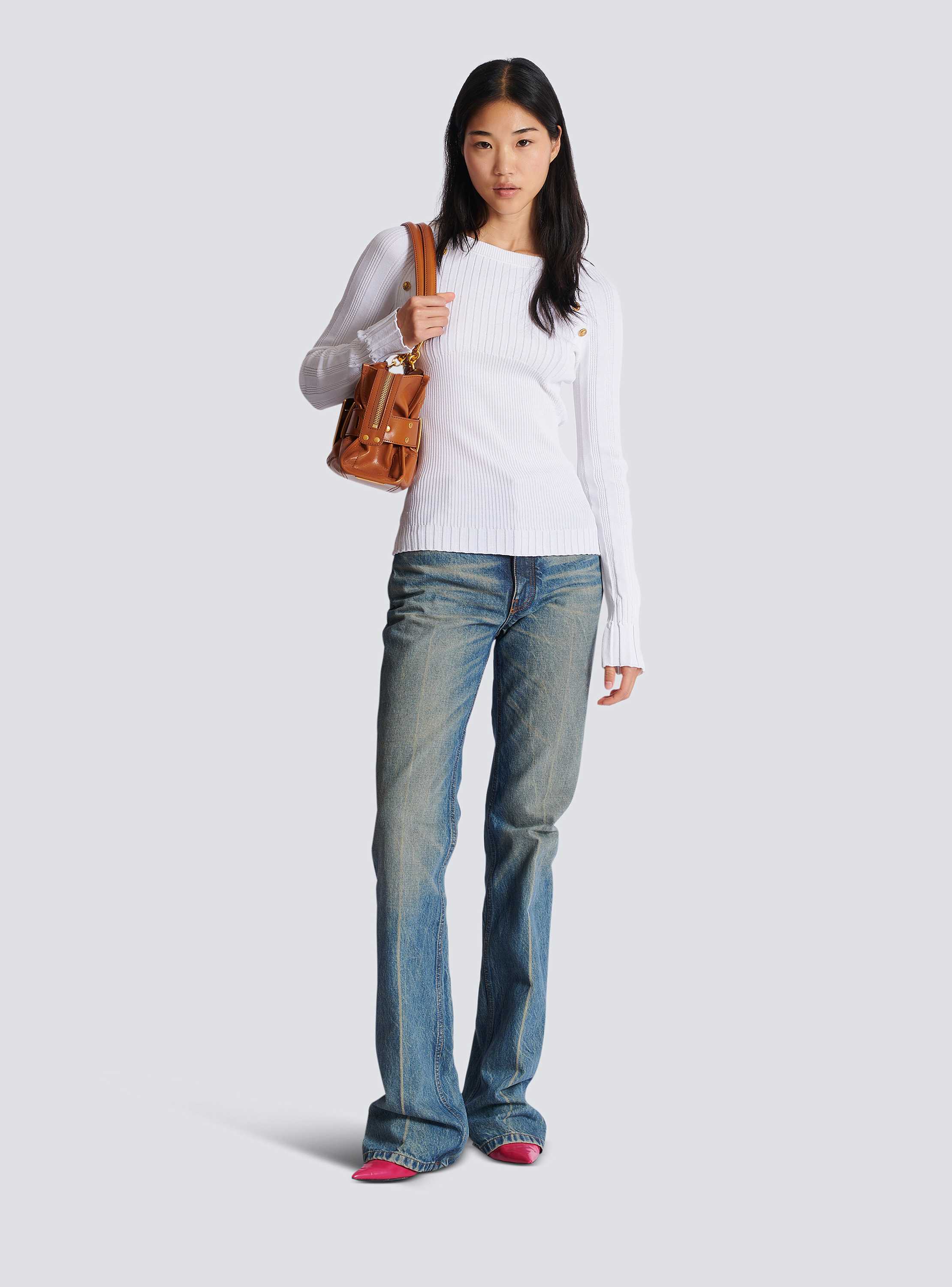 Knit top with buttons