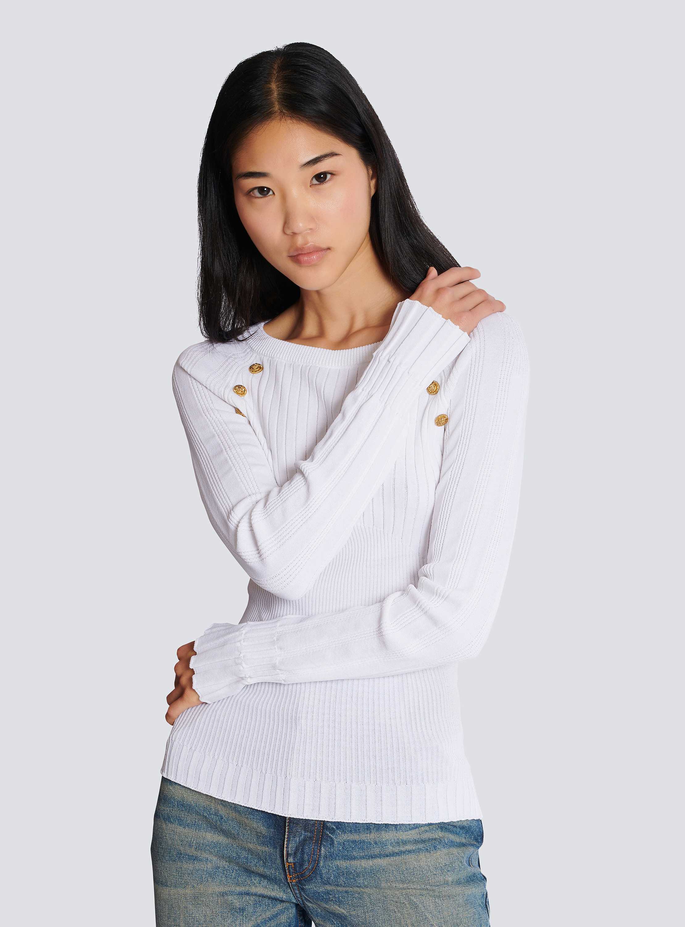 Knit top with buttons