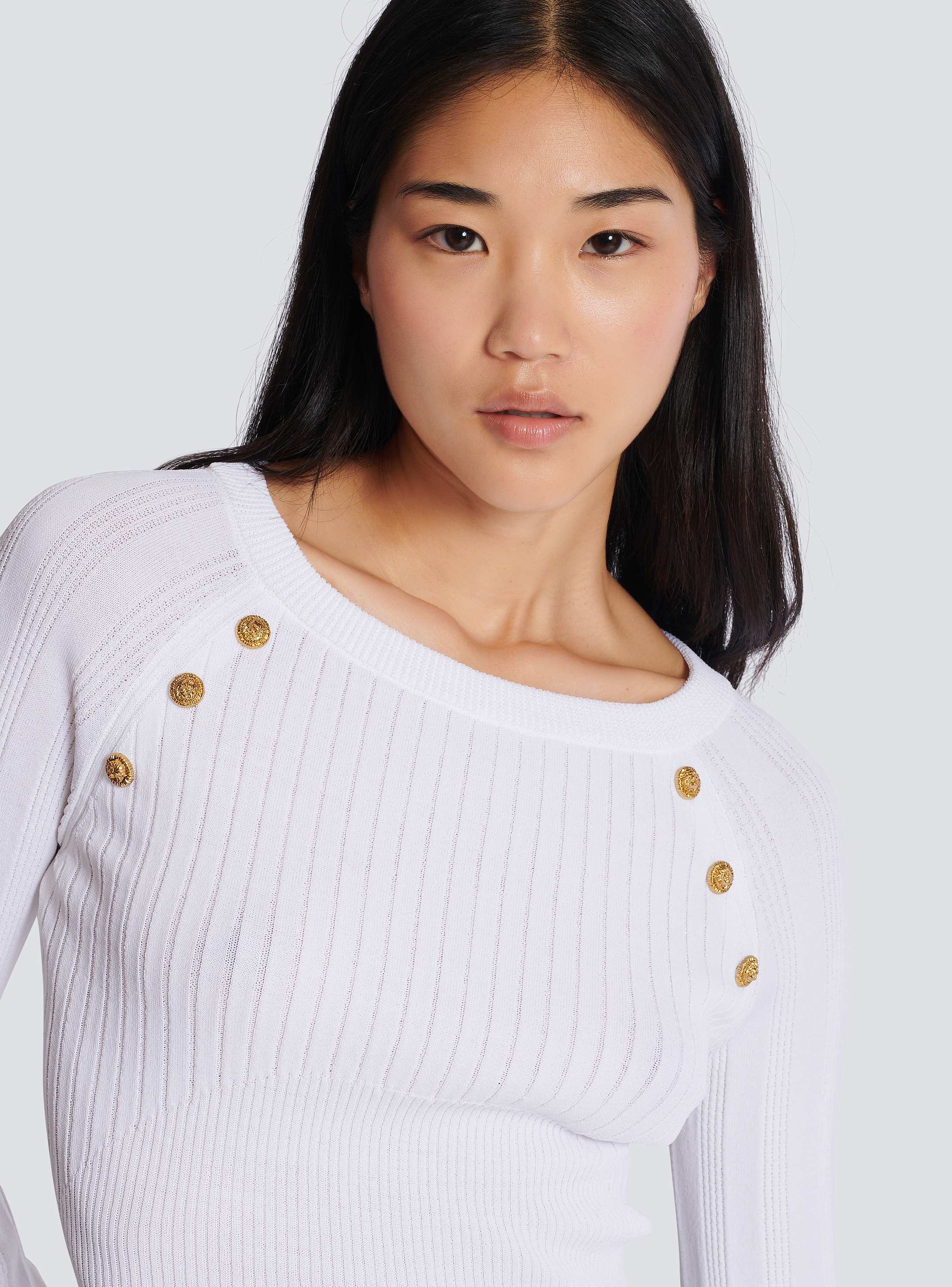 Knit top with buttons