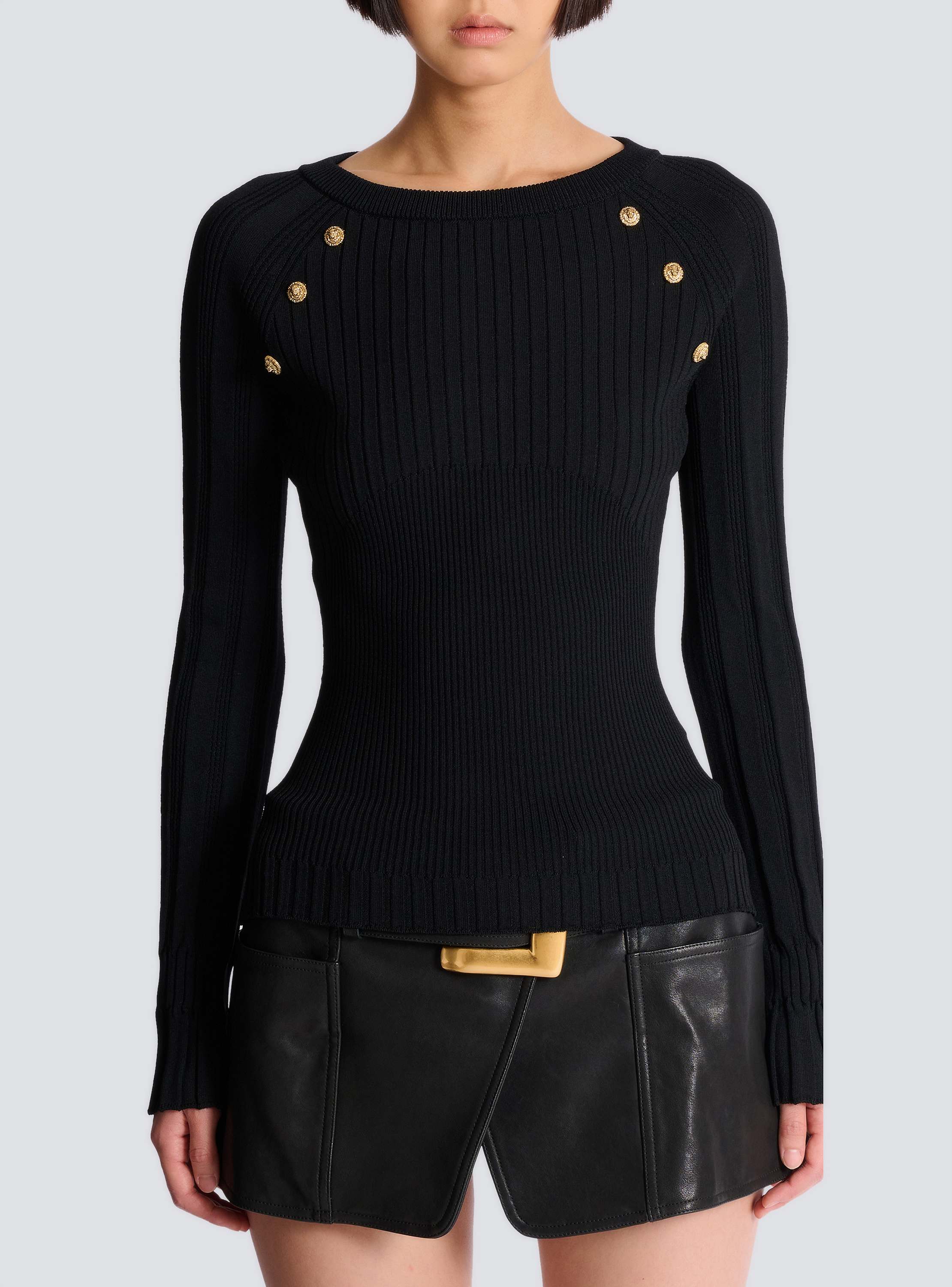 Knit top with buttons