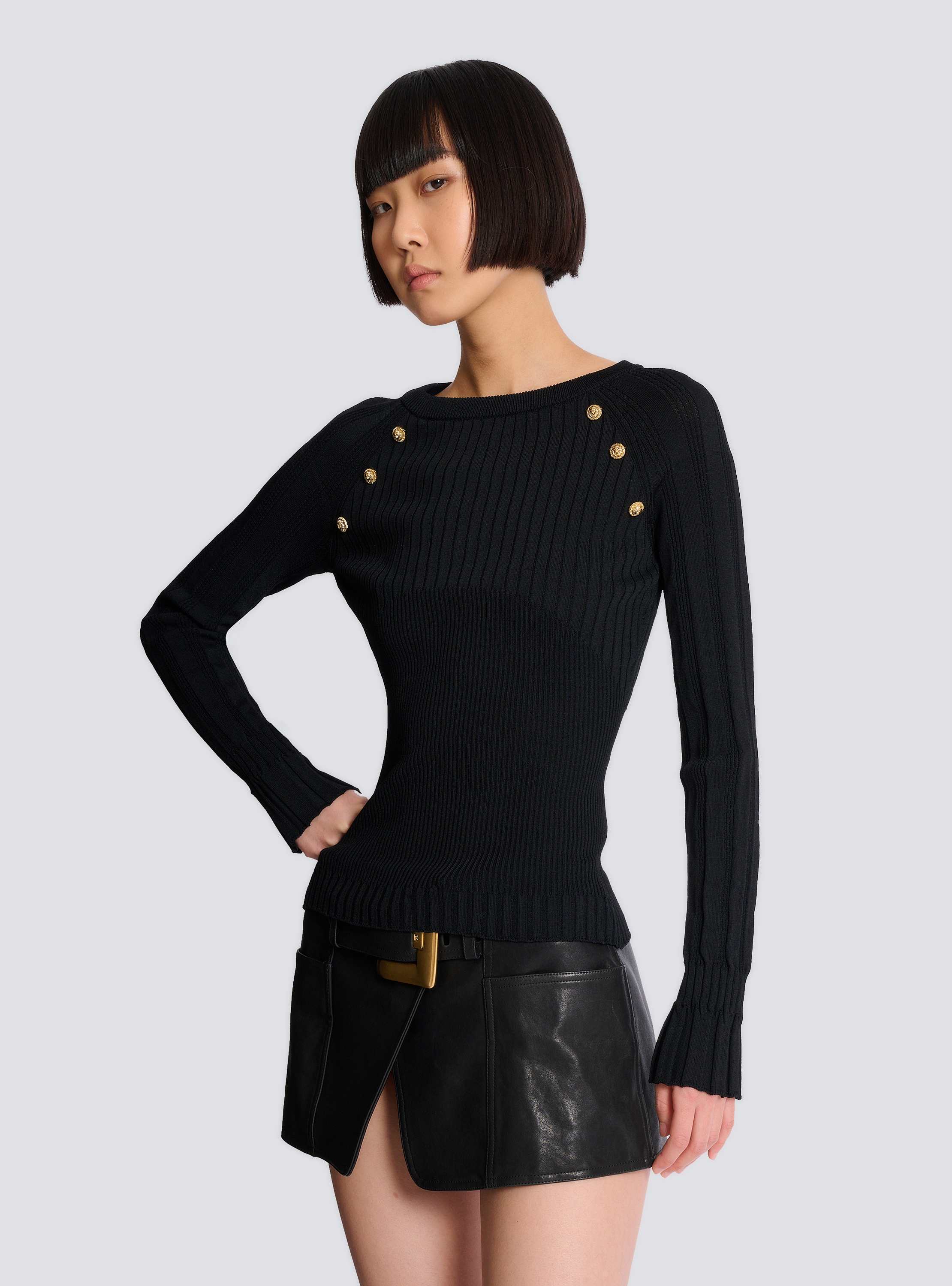 Knit top with buttons