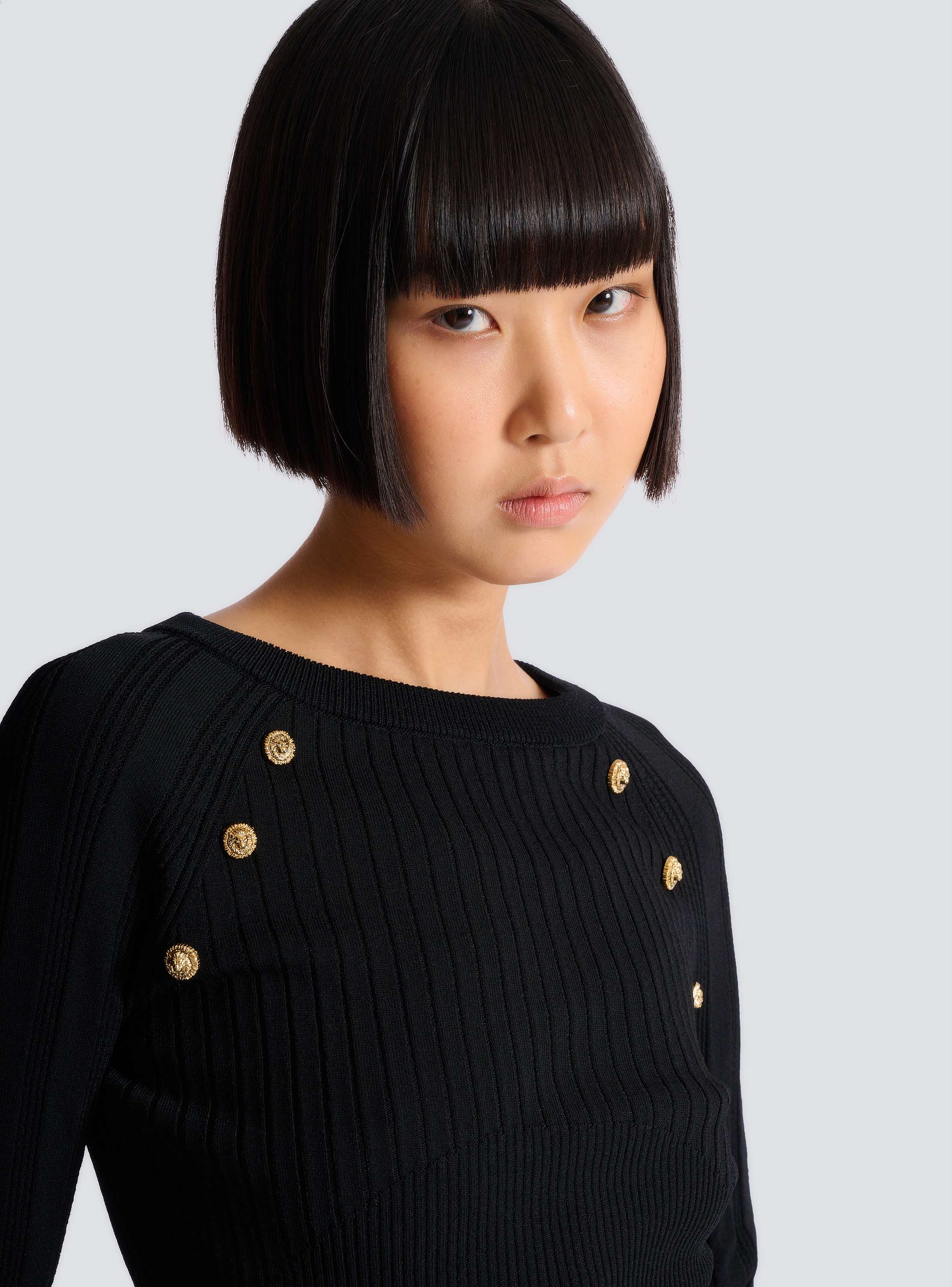 Knit top with buttons