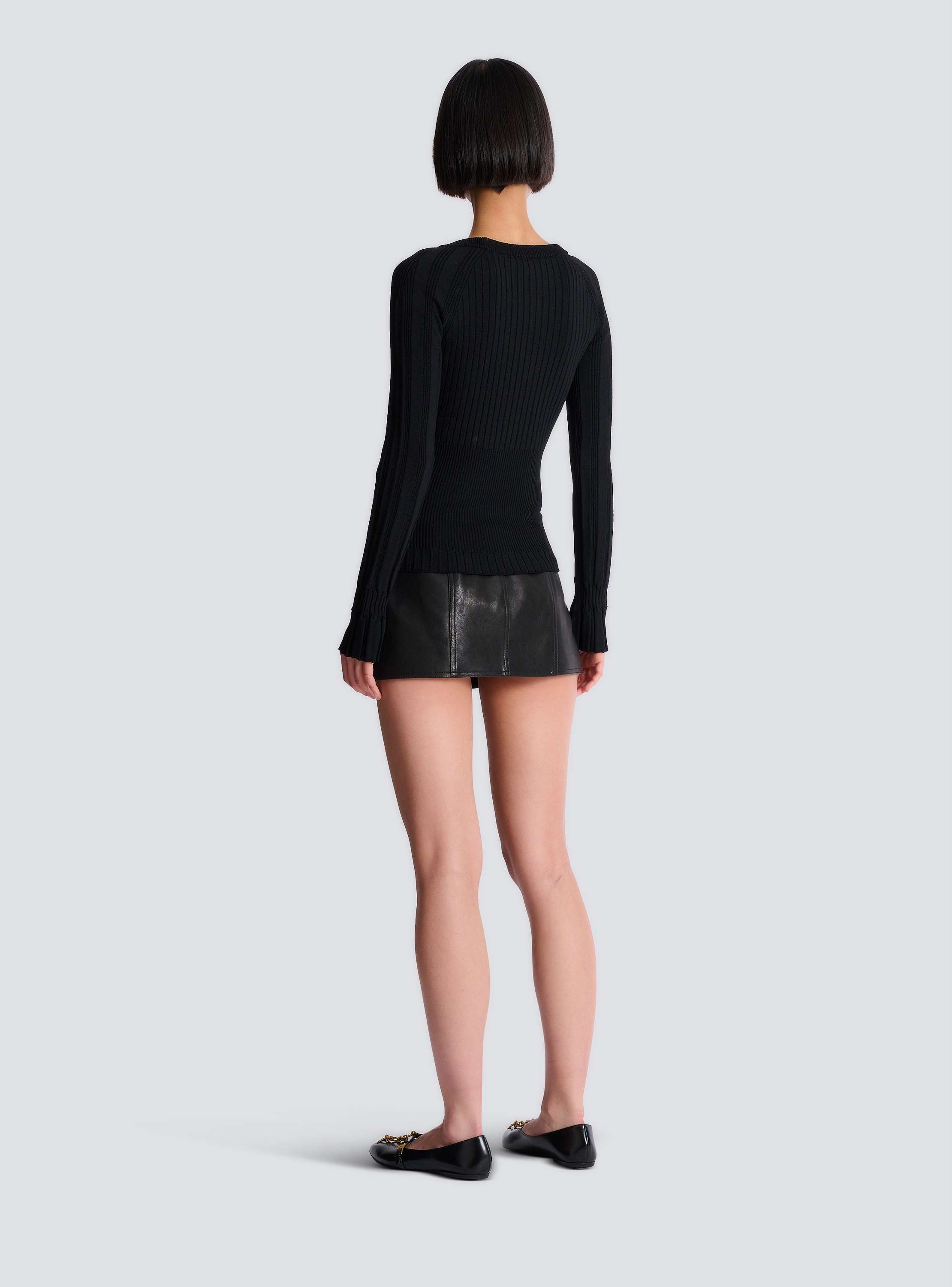 Knit top with buttons