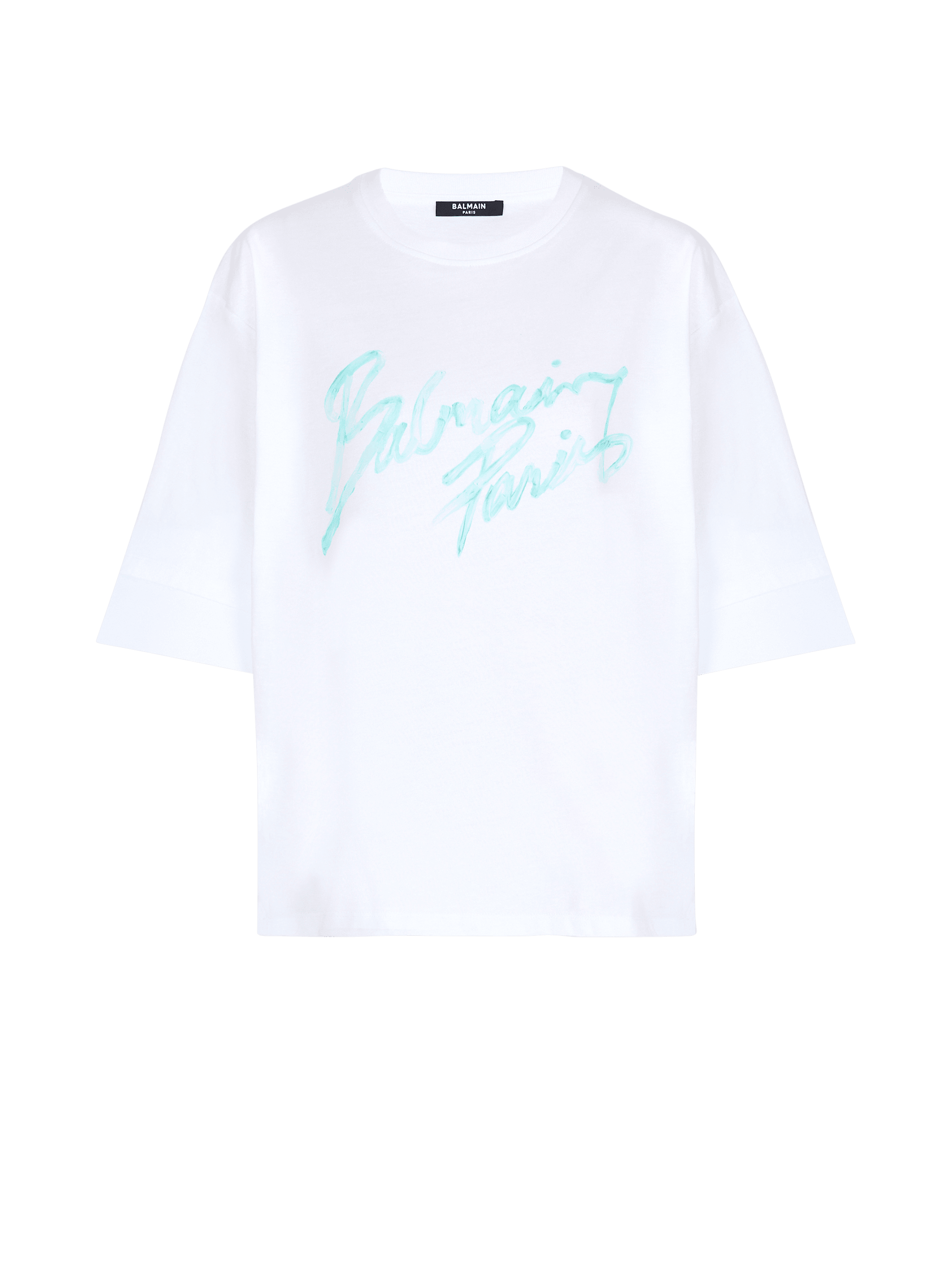 Boxy T-shirt with Balmain Paris Brush print