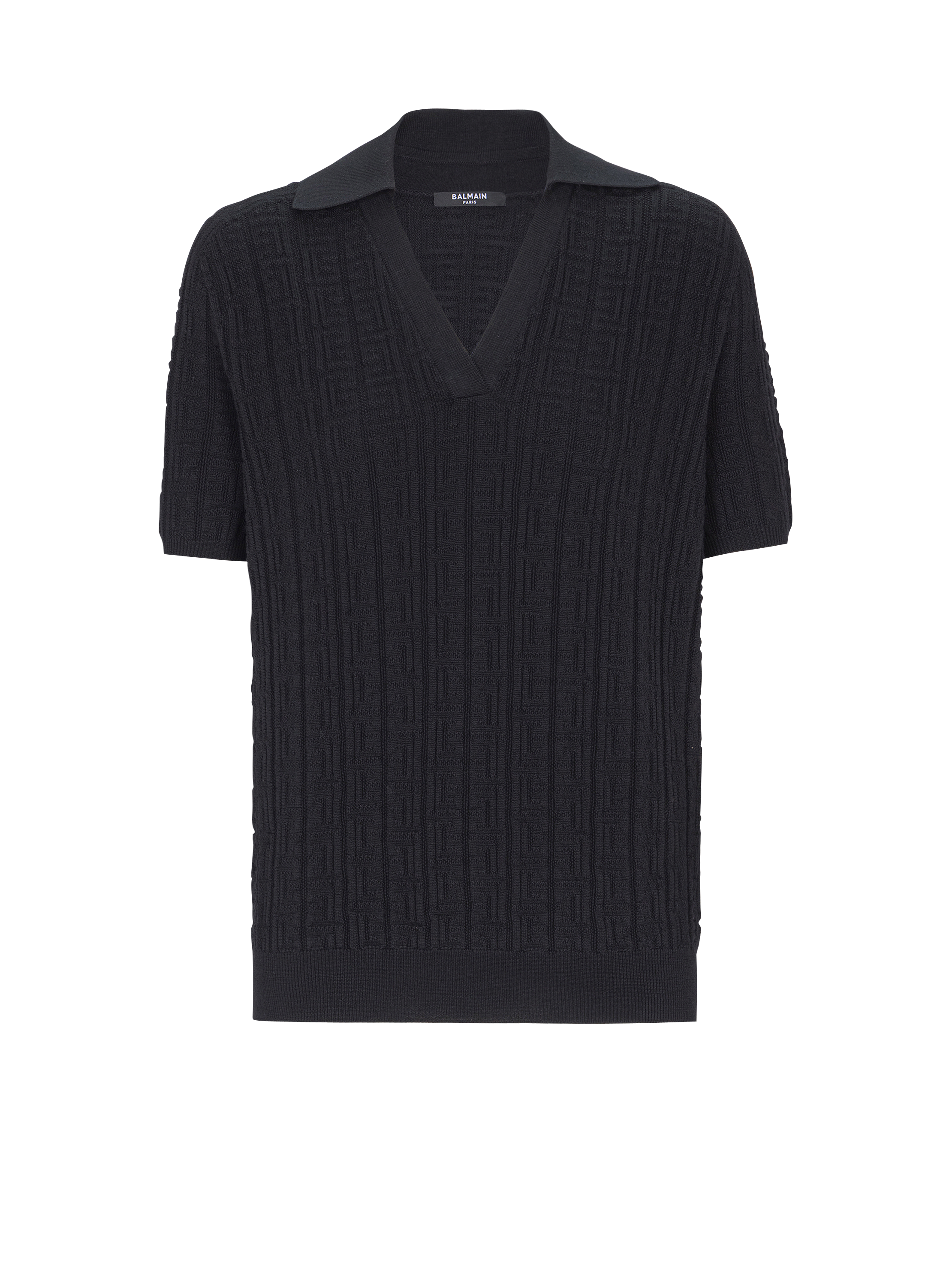 Monogram knit polo