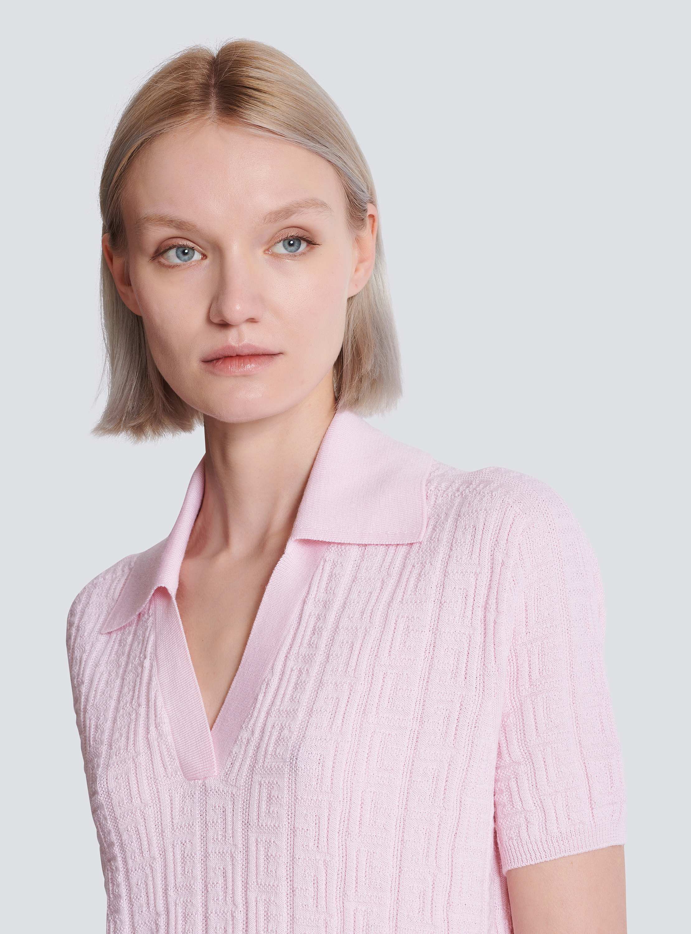 Monogram knit polo